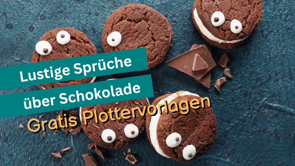 Lustige Sprüche über Schokolade | Gratis Plottervorlagen SVG DXF PNG PDF Famafami