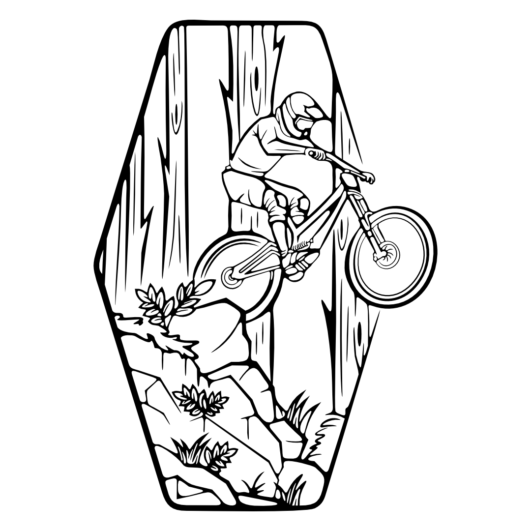 Downhillfahrer – SVG | DXF | EPS | PNG | PDF