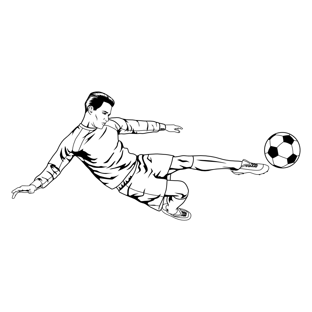 Fußballspieler – SVG | DXF | EPS | PNG | PDF