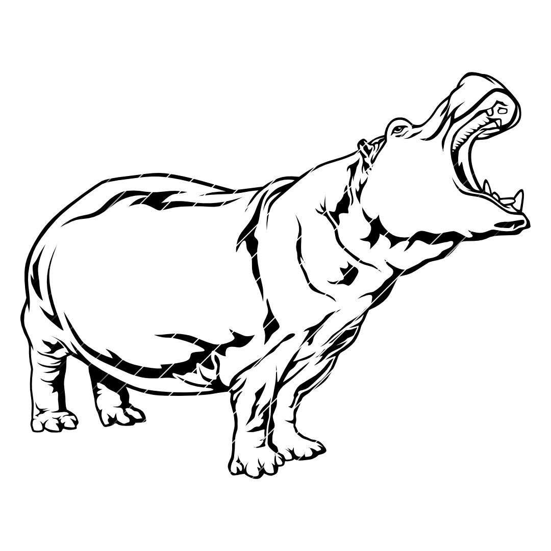 Nilpferd – SVG | DXF | EPS | PNG | PDF