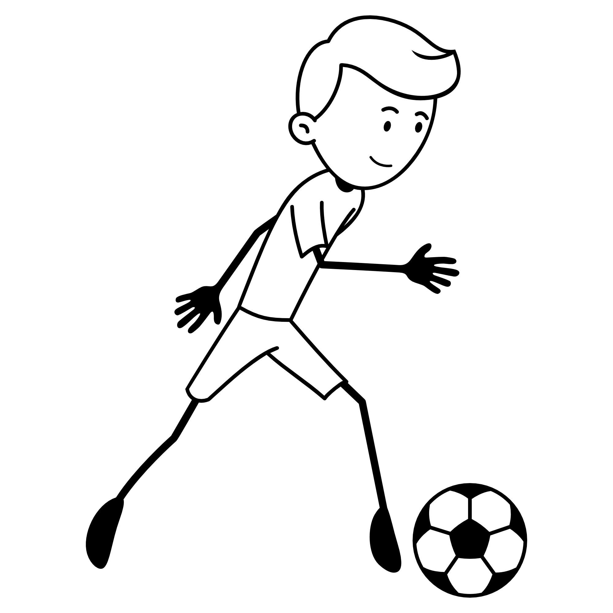 Fußballspieler Strichmännchen #3 – SVG | DXF | EPS | PNG | PDF