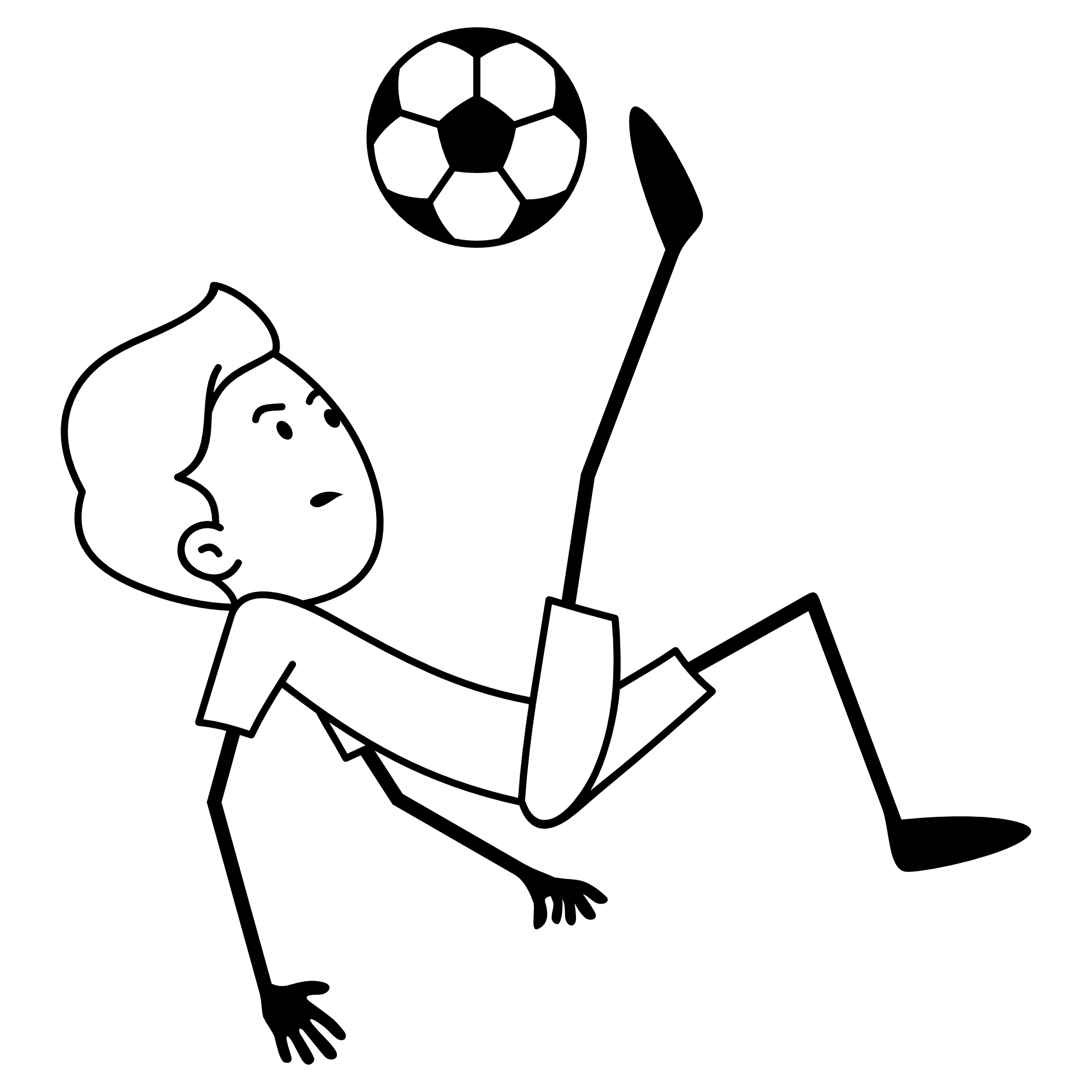 Fußballspieler Strichmännchen #4 – SVG | DXF | EPS | PNG | PDF