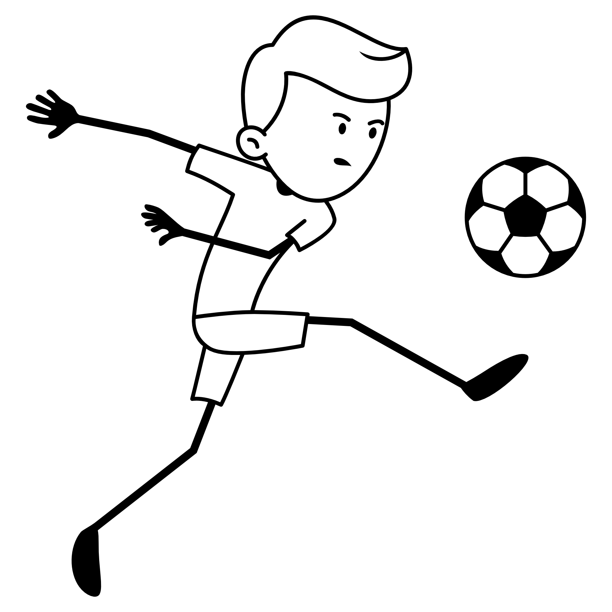 Fußballspieler Strichmännchen #5 – SVG | DXF | EPS | PNG | PDF