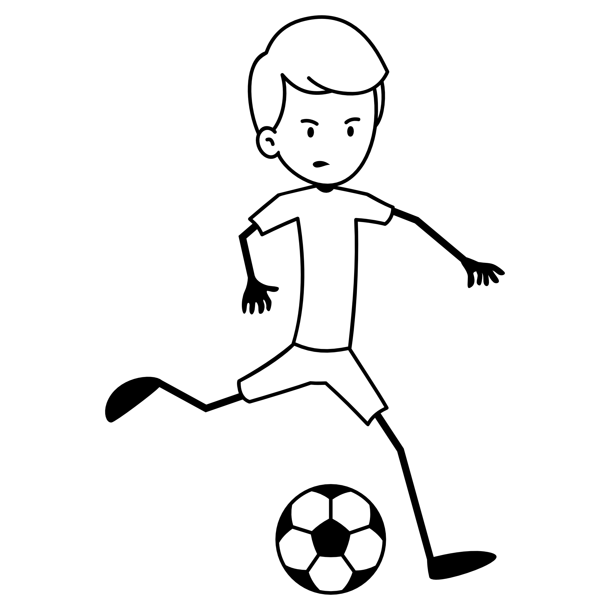 Fußballspieler Strichmännchen #6 – SVG | DXF | EPS | PNG | PDF