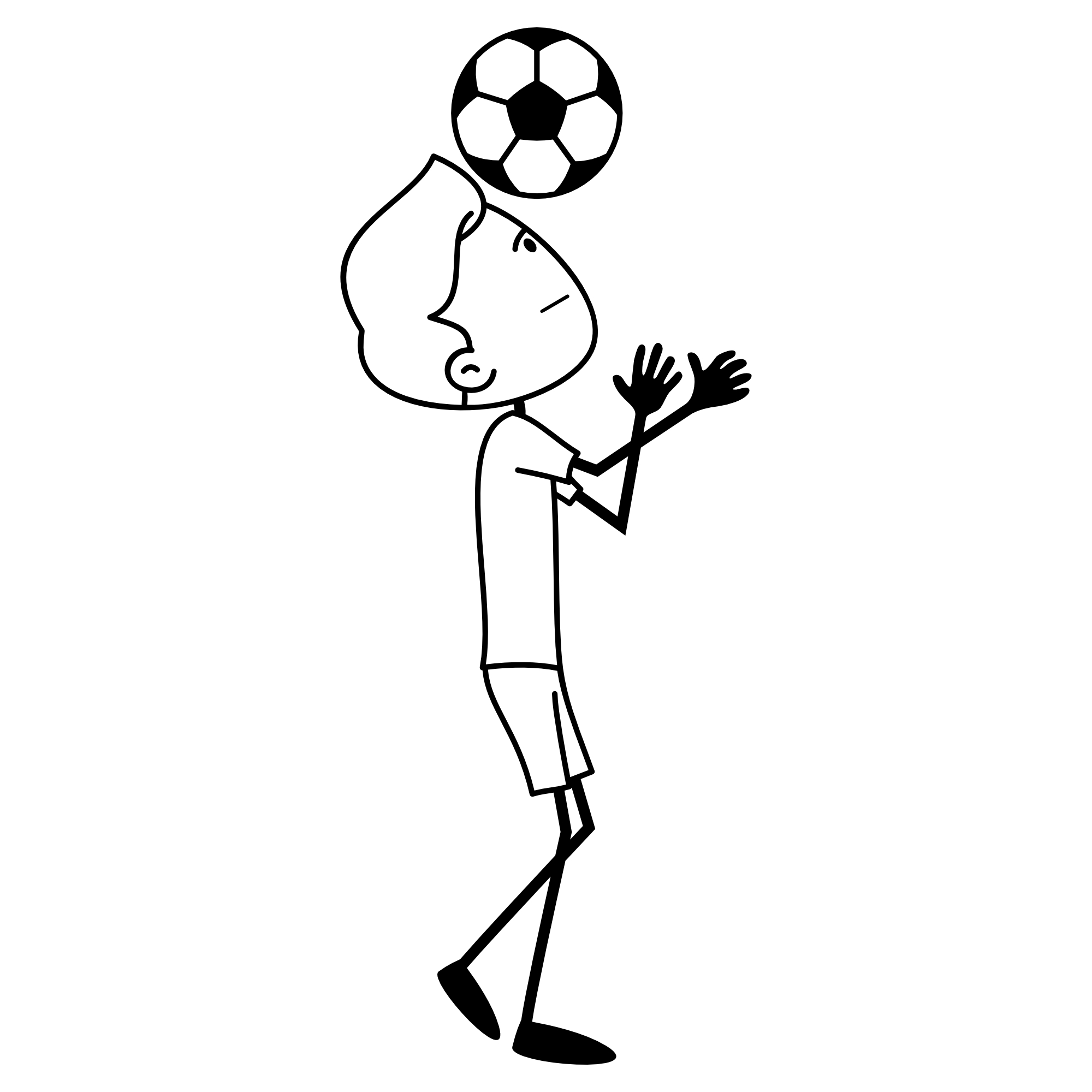 Fußballspieler Strichmännchen – SVG | DXF | EPS | PNG | PDF