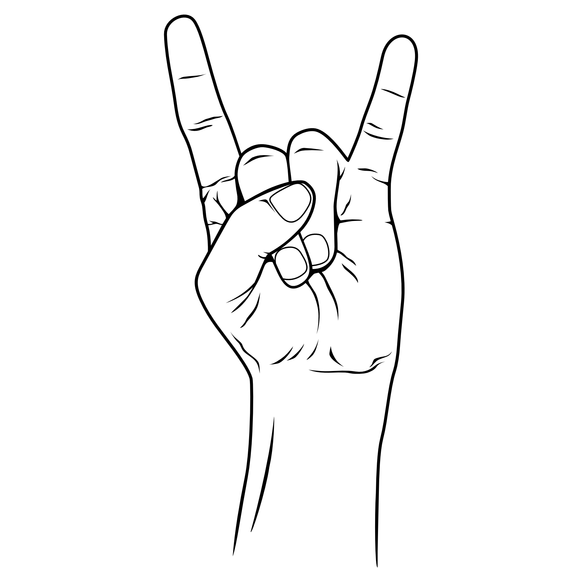 Heavy Metal Handzeichen – SVG | DXF | EPS | PNG | PDF