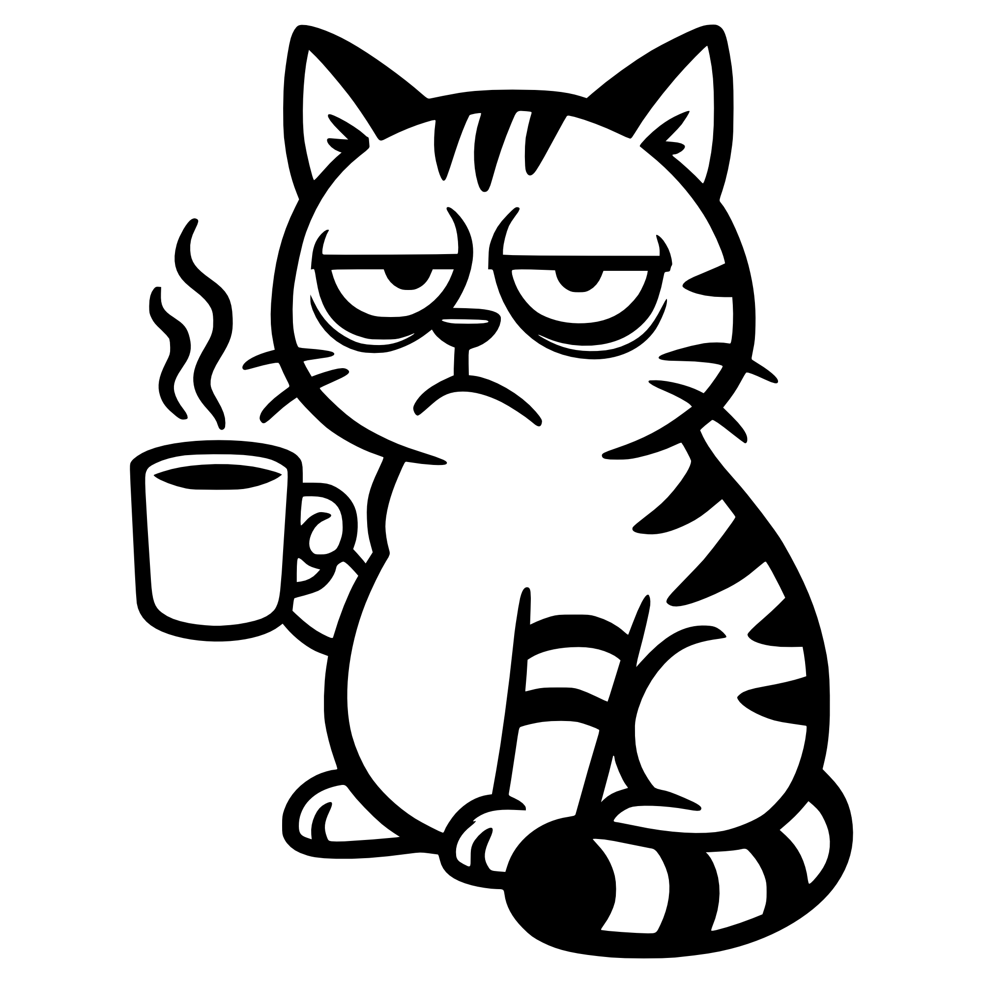 Katze Morgenmuffel – SVG | DXF | EPS | PNG | PDF