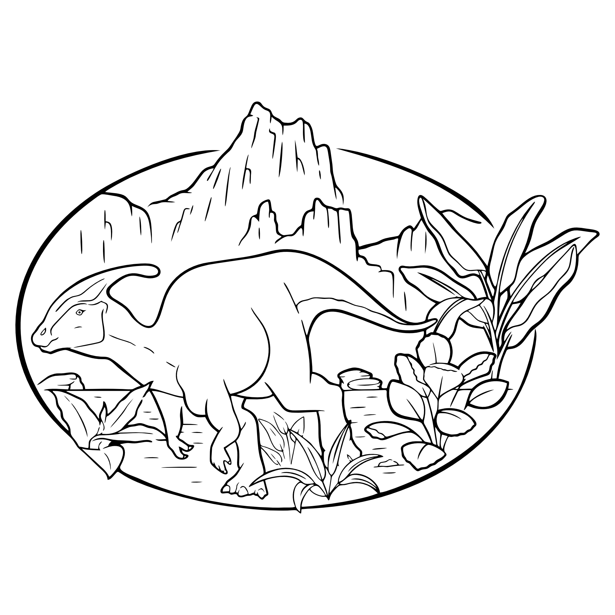 Parasaurolophus – SVG | DXF | EPS | PNG | PDF