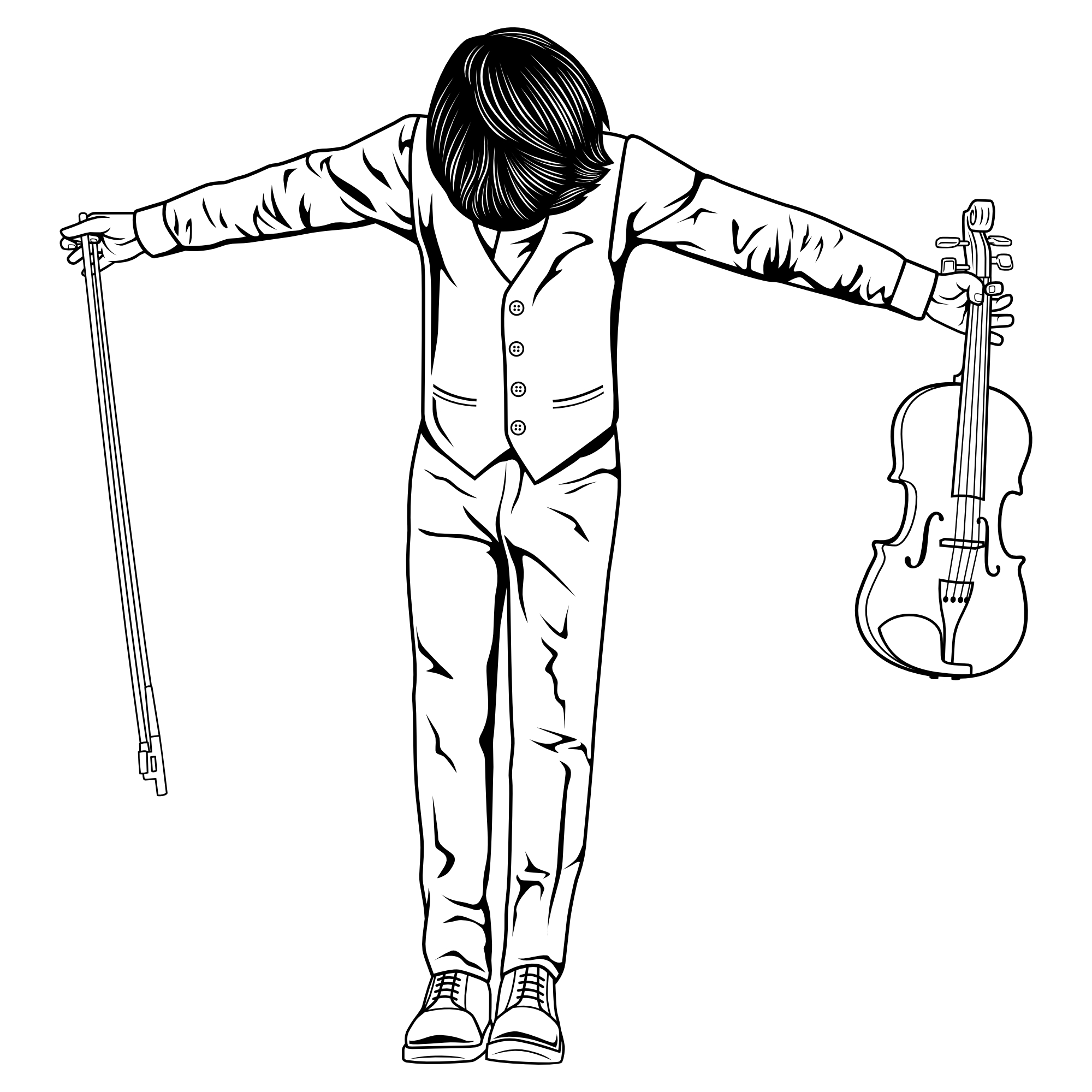 Violinspieler – SVG | DXF | EPS | PNG | PDF