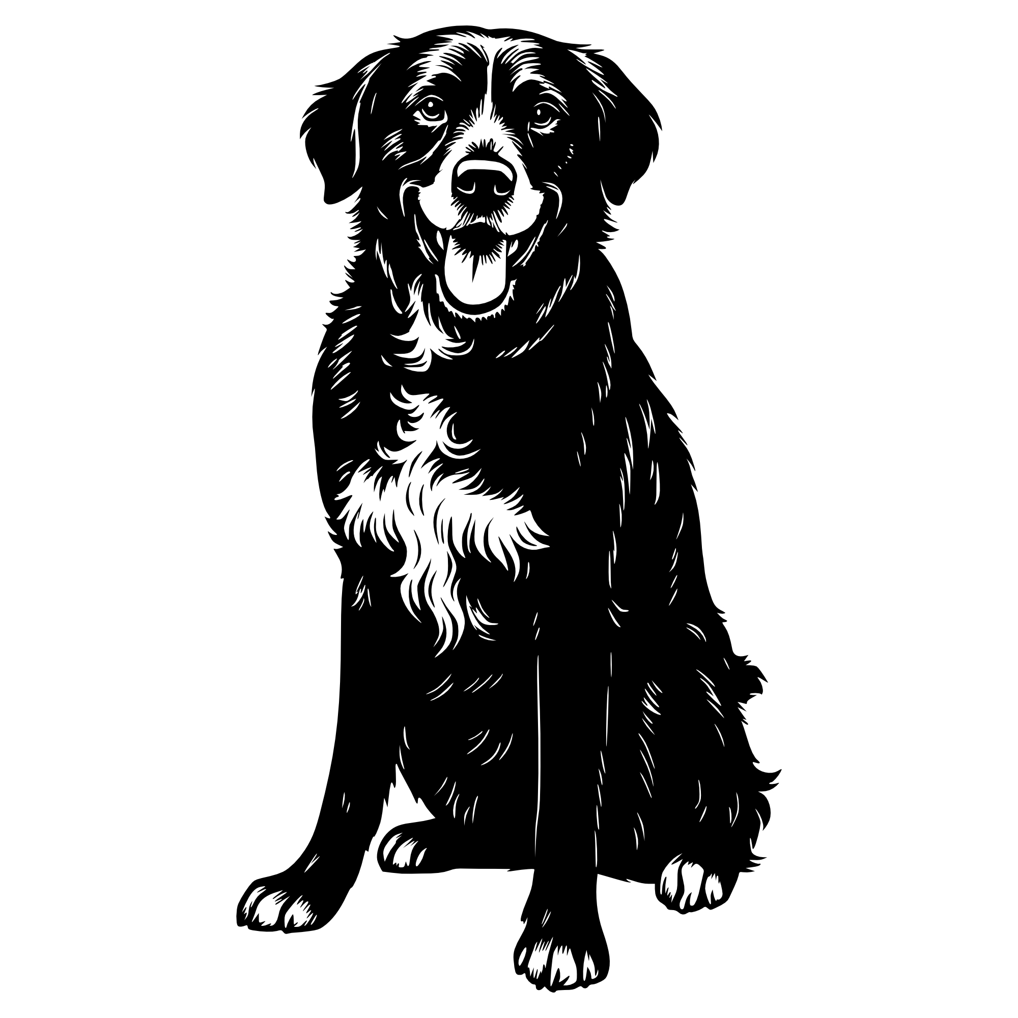 Berner Sennenhund Hovawart Mischling – SVG | DXF | EPS | PNG | PDF