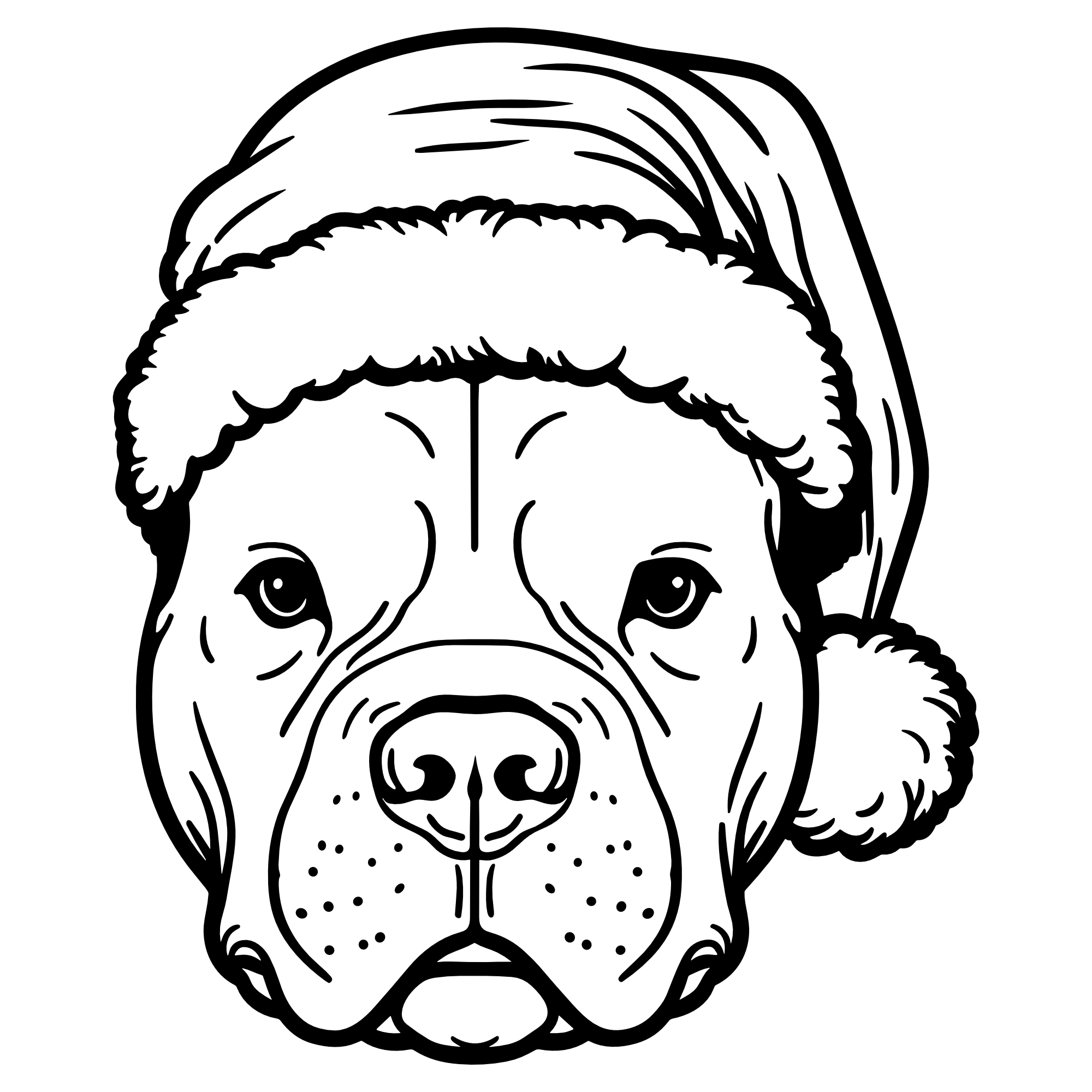 Pitbull Weihnachtsmütze – SVG | DXF | EPS | PNG | PDF