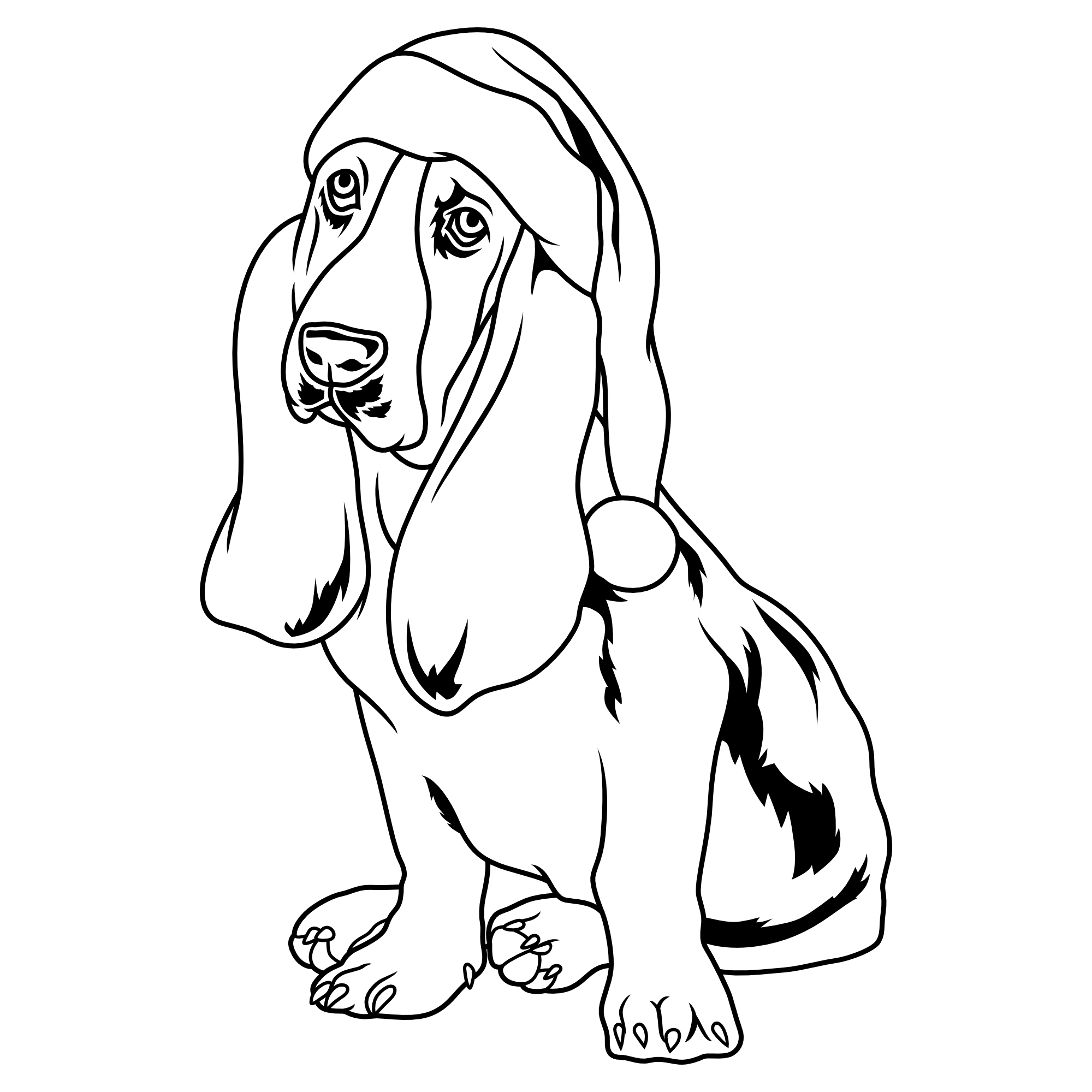 Basset Hound Weihnachtsmütze – SVG | DXF | EPS | PNG | PDF