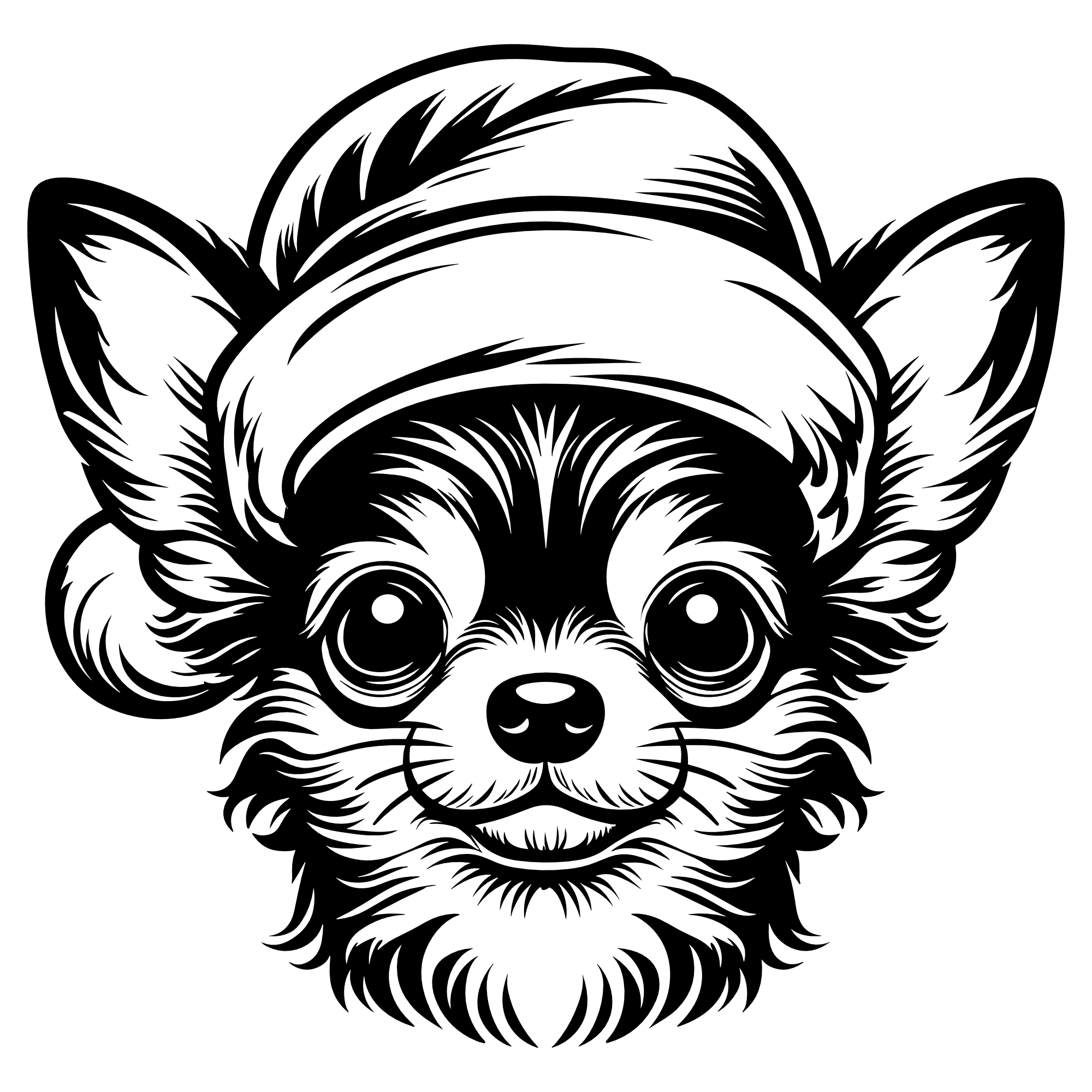 Chihuahua Weihnachtsmütze – SVG | DXF | EPS | PNG | PDF