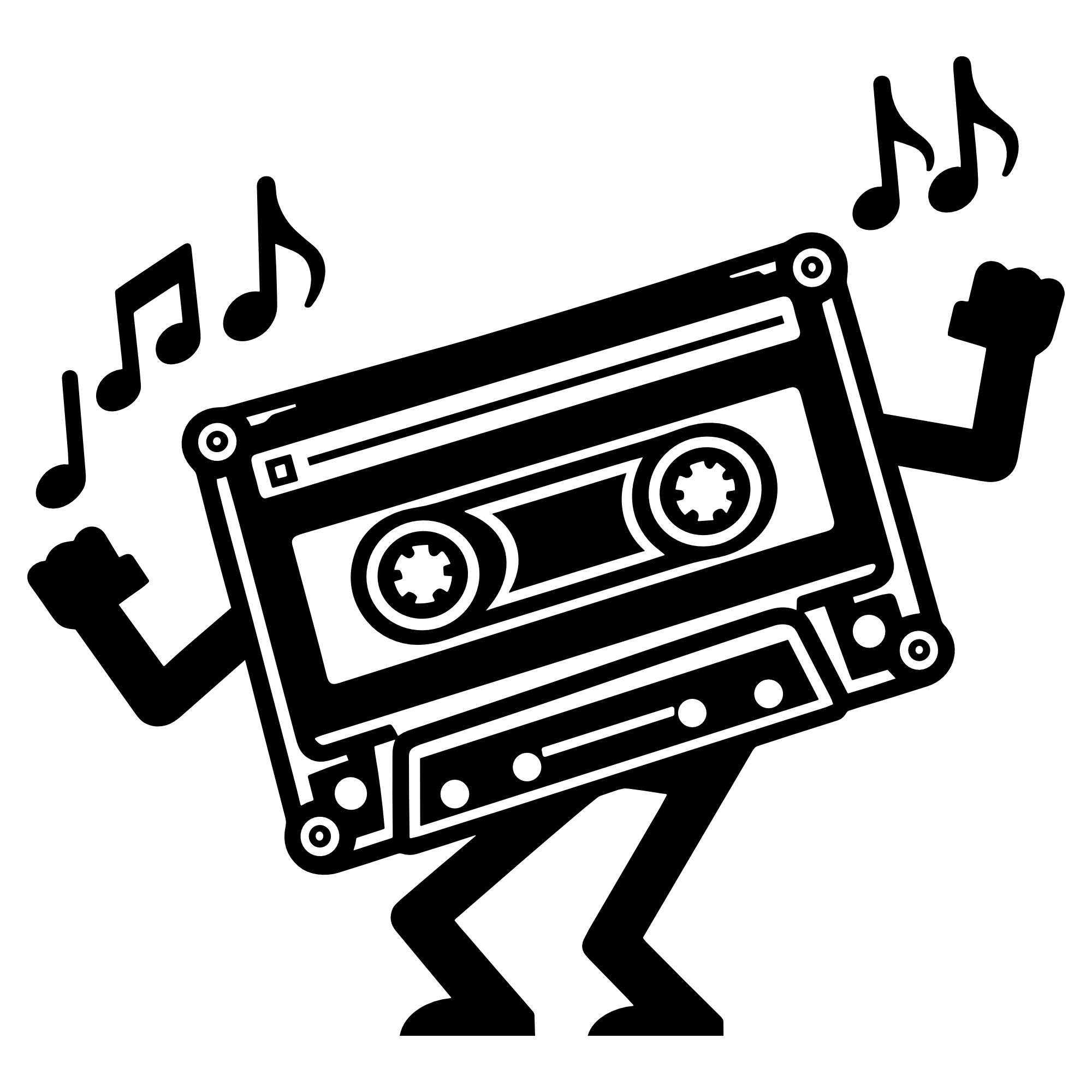 Happy Musikkassette – SVG | DXF | EPS | PNG | PDF