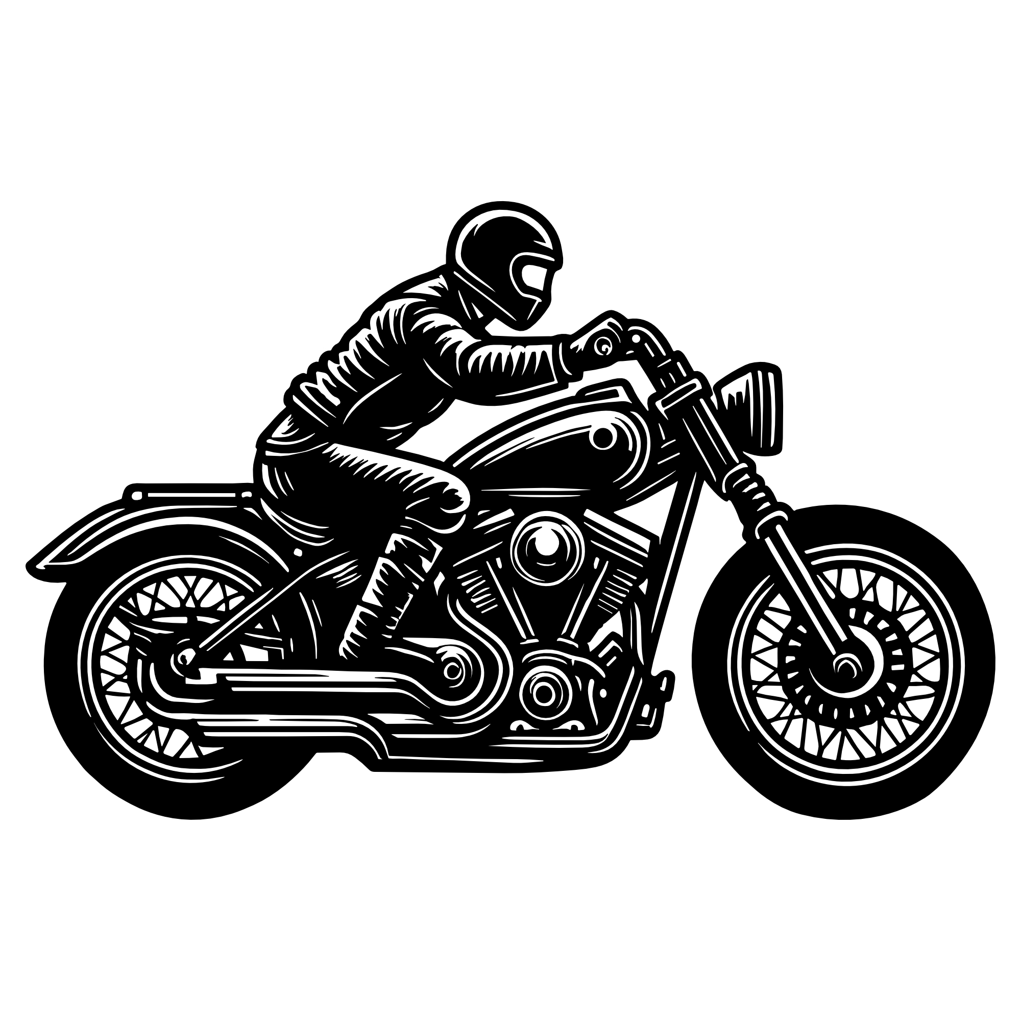 Motorradfahrer – SVG | DXF | EPS | PNG | PDF
