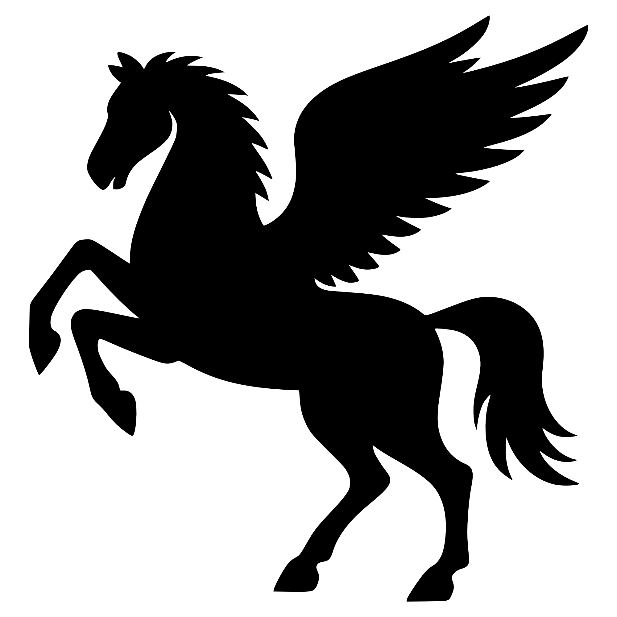 Pegasus Silhouette – SVG | DXF | EPS | PNG | PDF