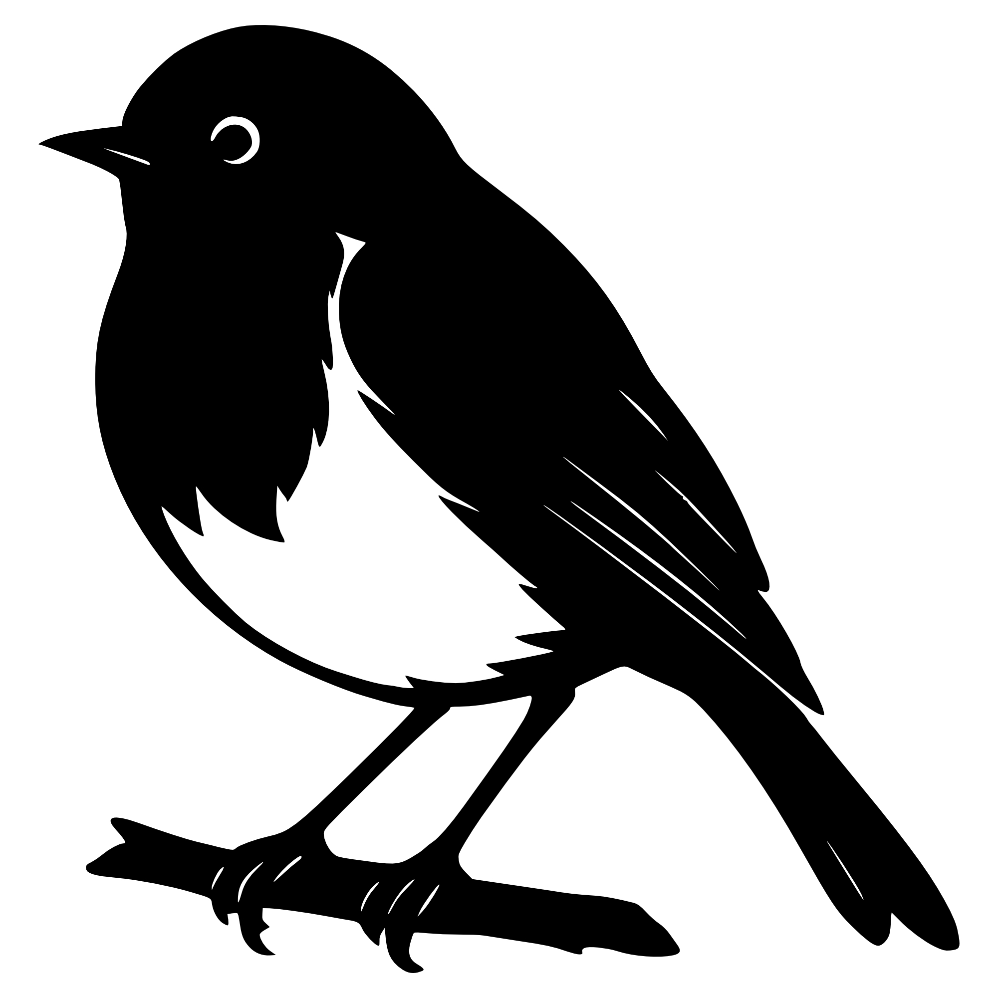 Rotkehlchen Scherenschnitt – SVG | DXF | EPS | PNG | PDF