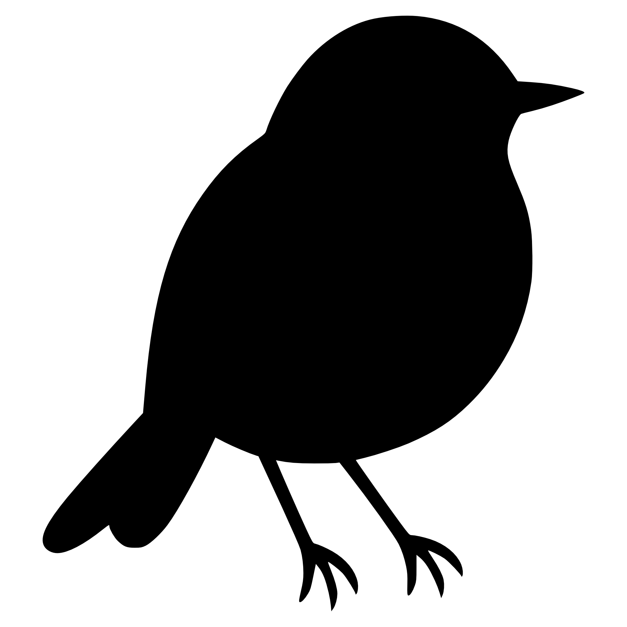 Rotkehlchen Silhouette – SVG | DXF | EPS | PNG | PDF