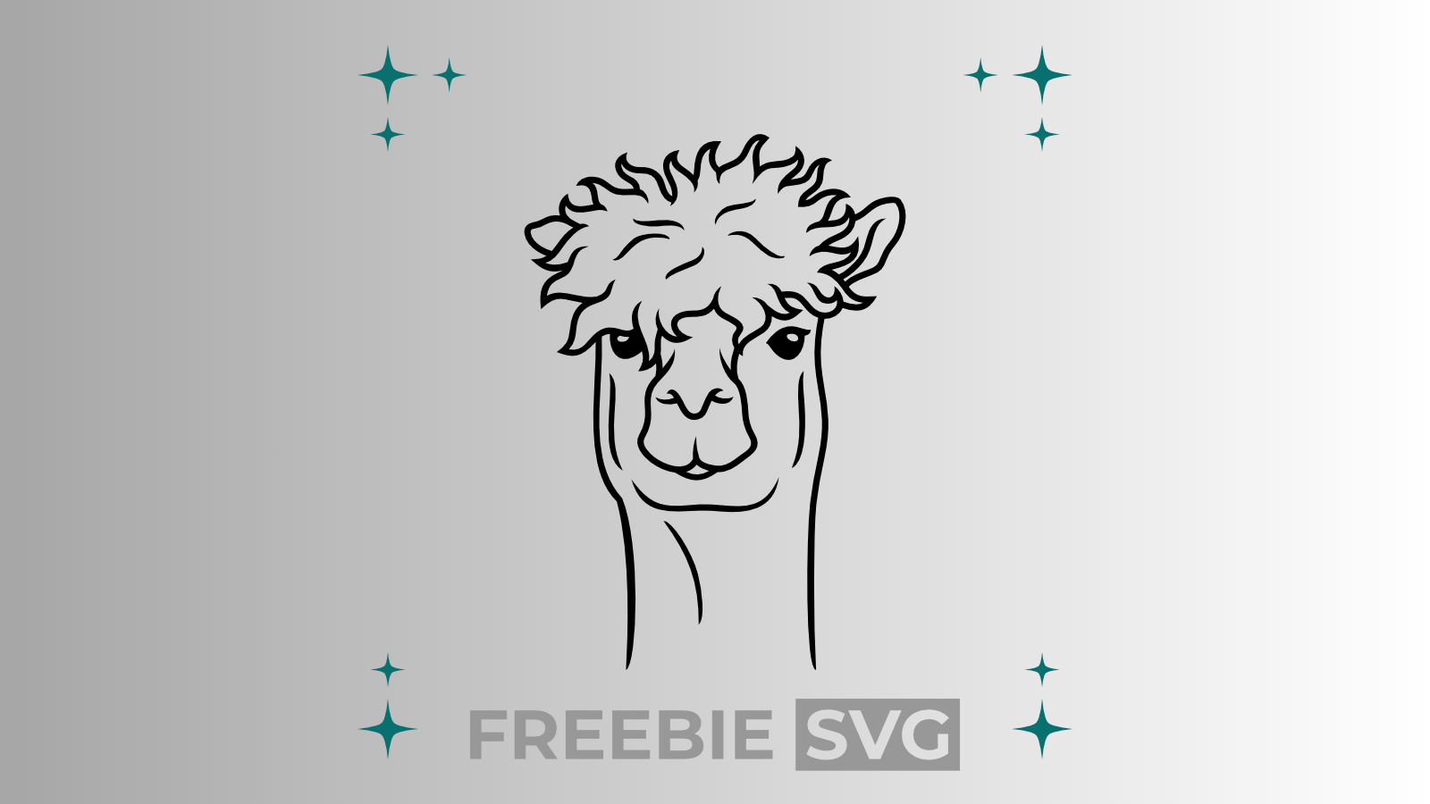 Alpaka | Laser- & Plotterdatei | Kostenlose SVG-Datei
