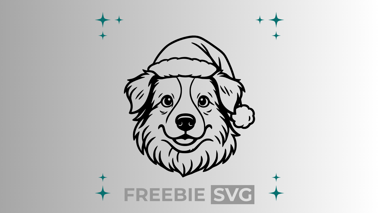 Australian Shepherd Weihnachtsmütze | Laser- & Plotterdatei | Kostenlose SVG-Datei
