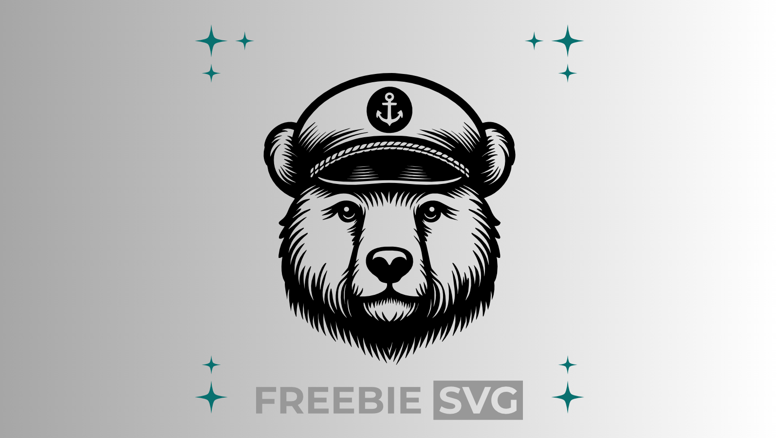 Bär Seemannsmütze | Laser- & Plotterdatei | Kostenlose SVG-Datei