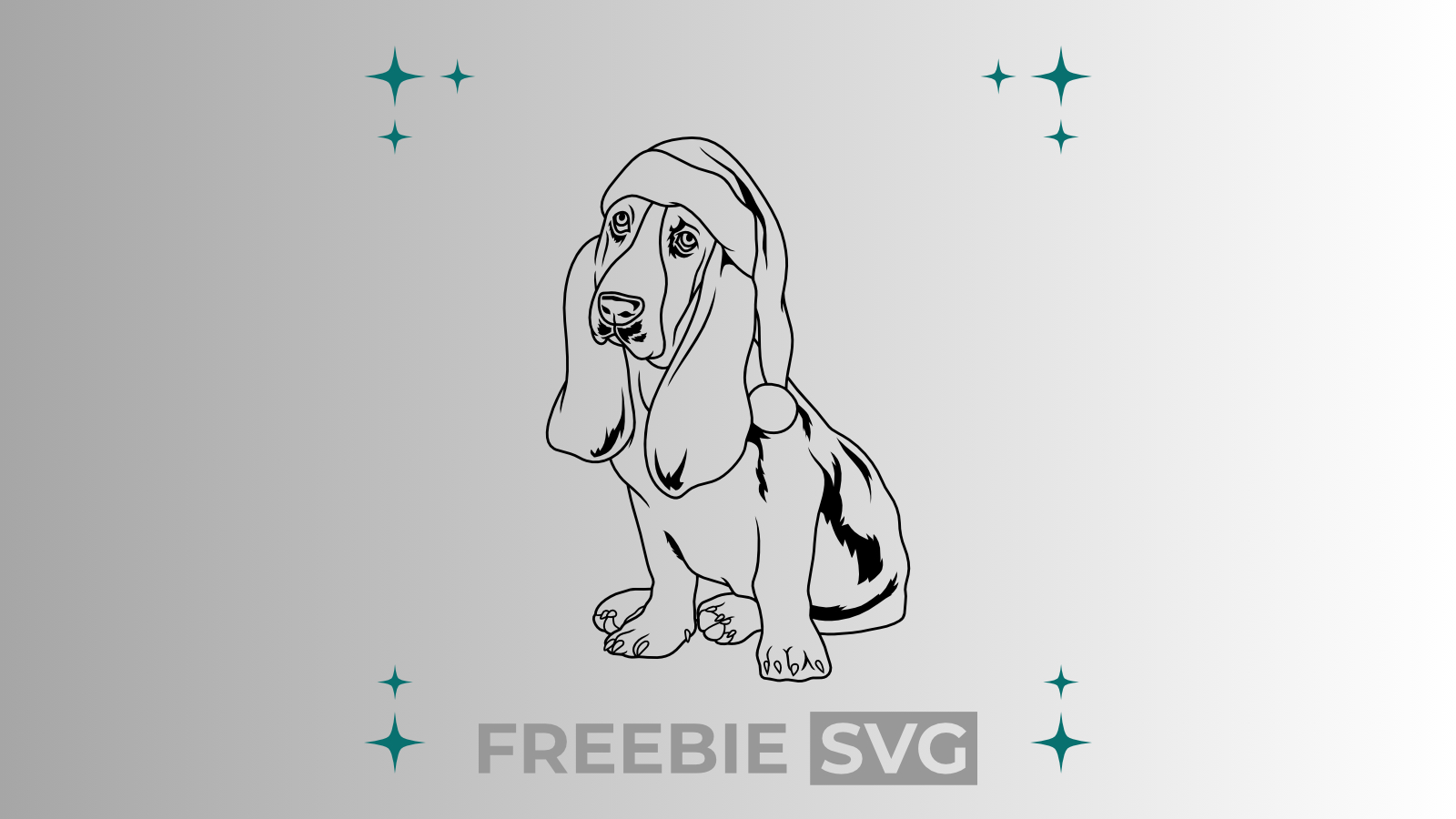 Basset Hound Weihnachtsmütze | Laser- & Plotterdatei | Kostenlose SVG-Datei