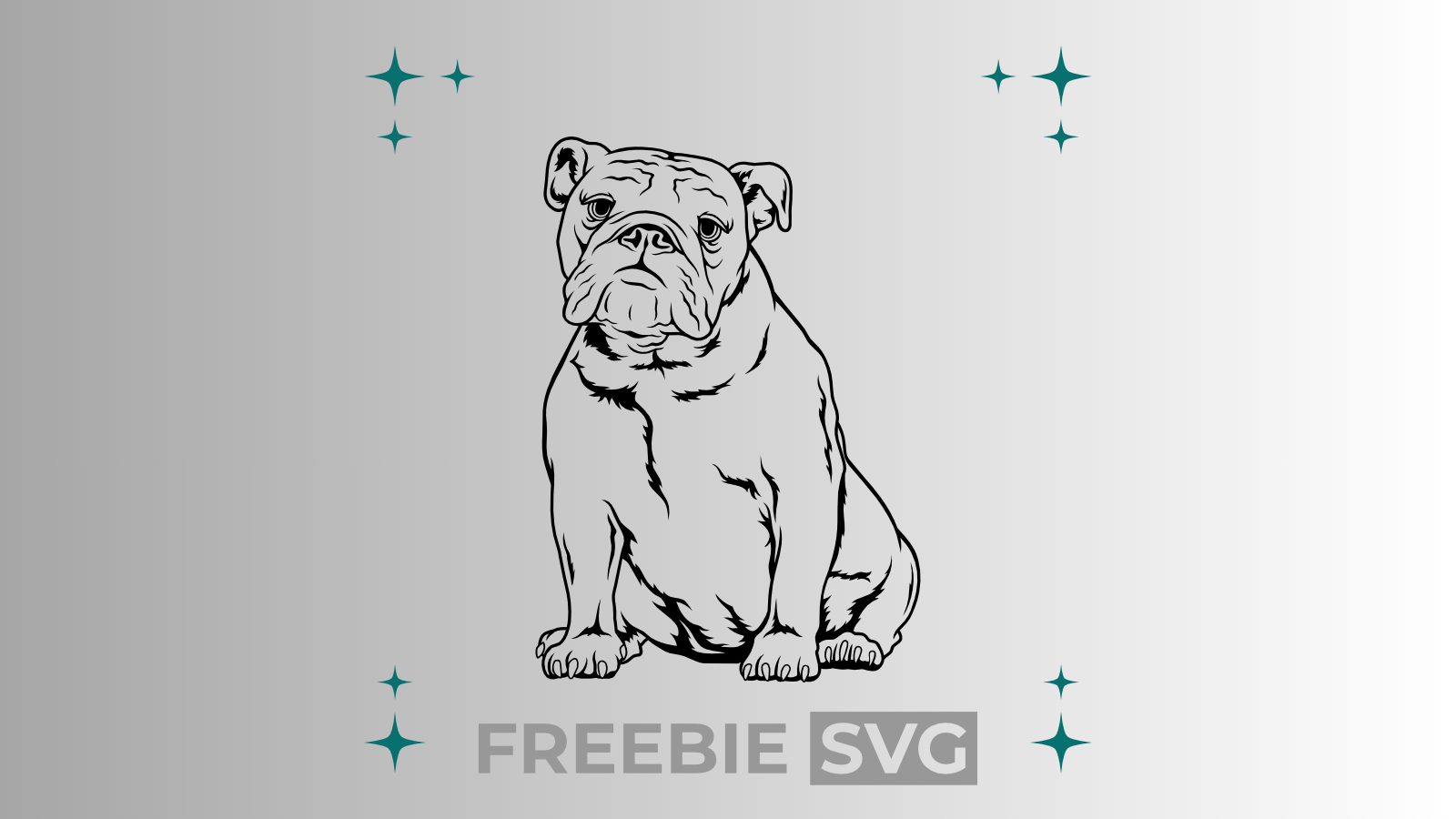 Bulldogge | Laser- & Plotterdatei | Kostenlose SVG-Datei