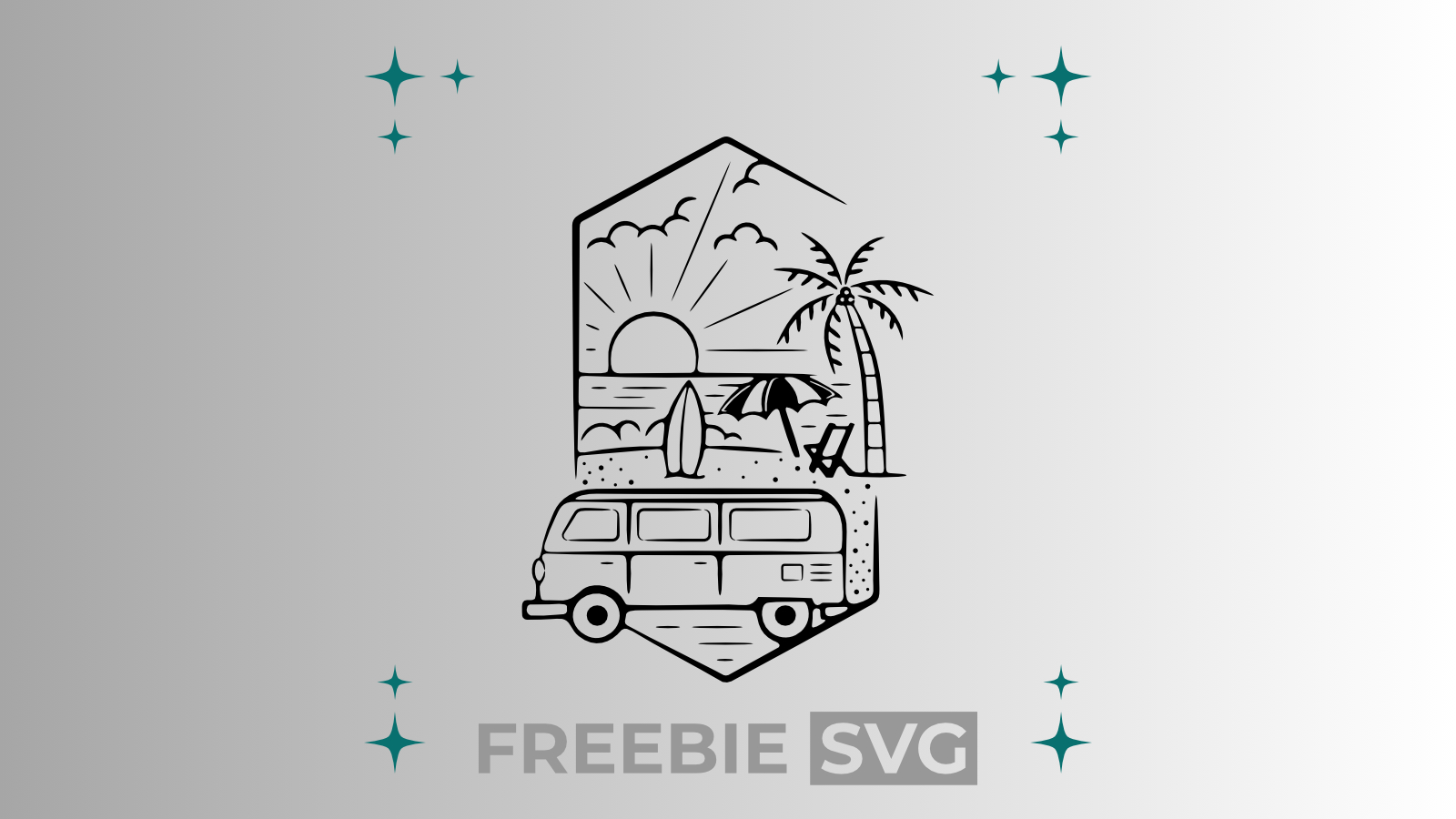 Camper #2 | Laser- & Plotterdatei | Kostenlose SVG-Datei