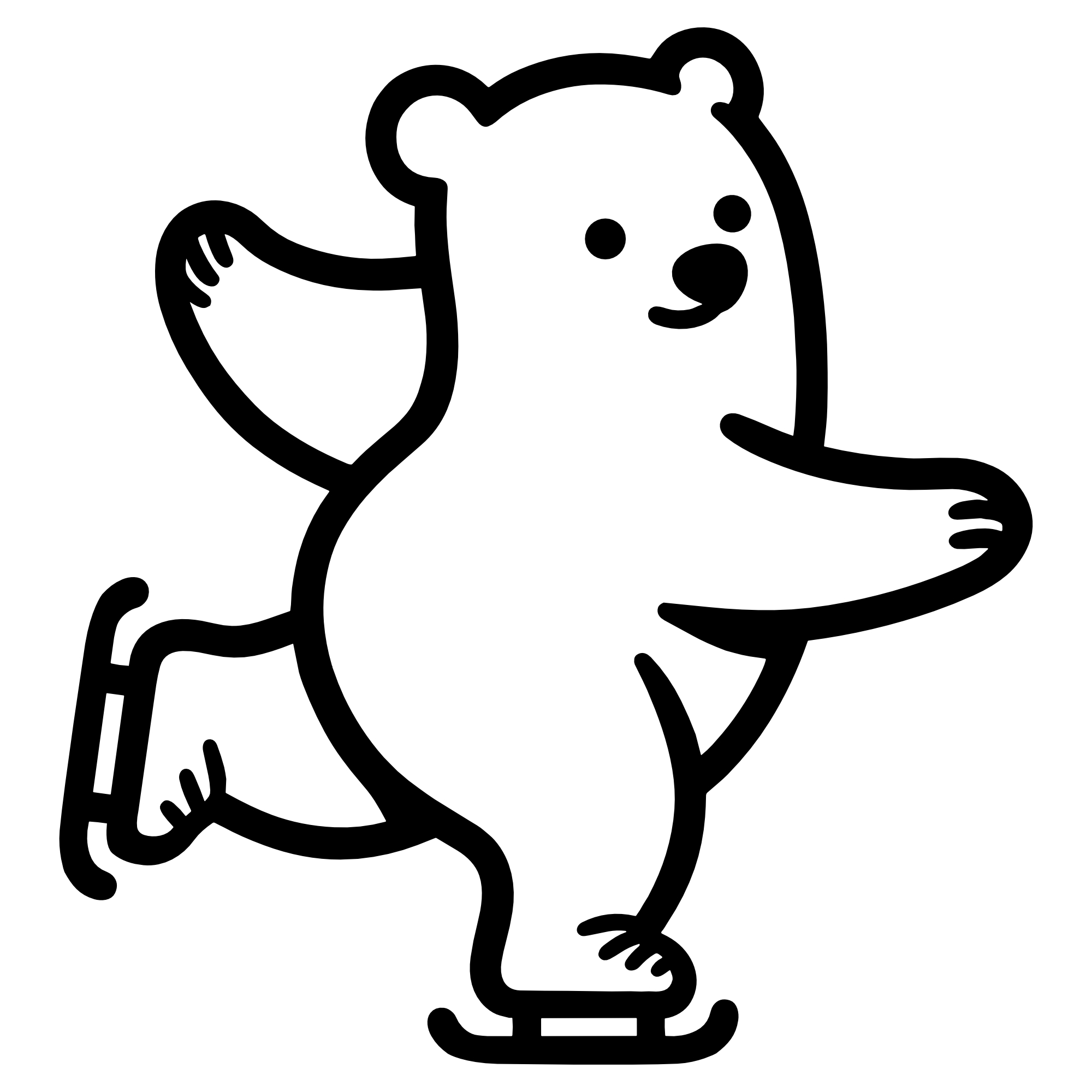 Eisbär Eislaufen – SVG | DXF | EPS | PNG | PDF