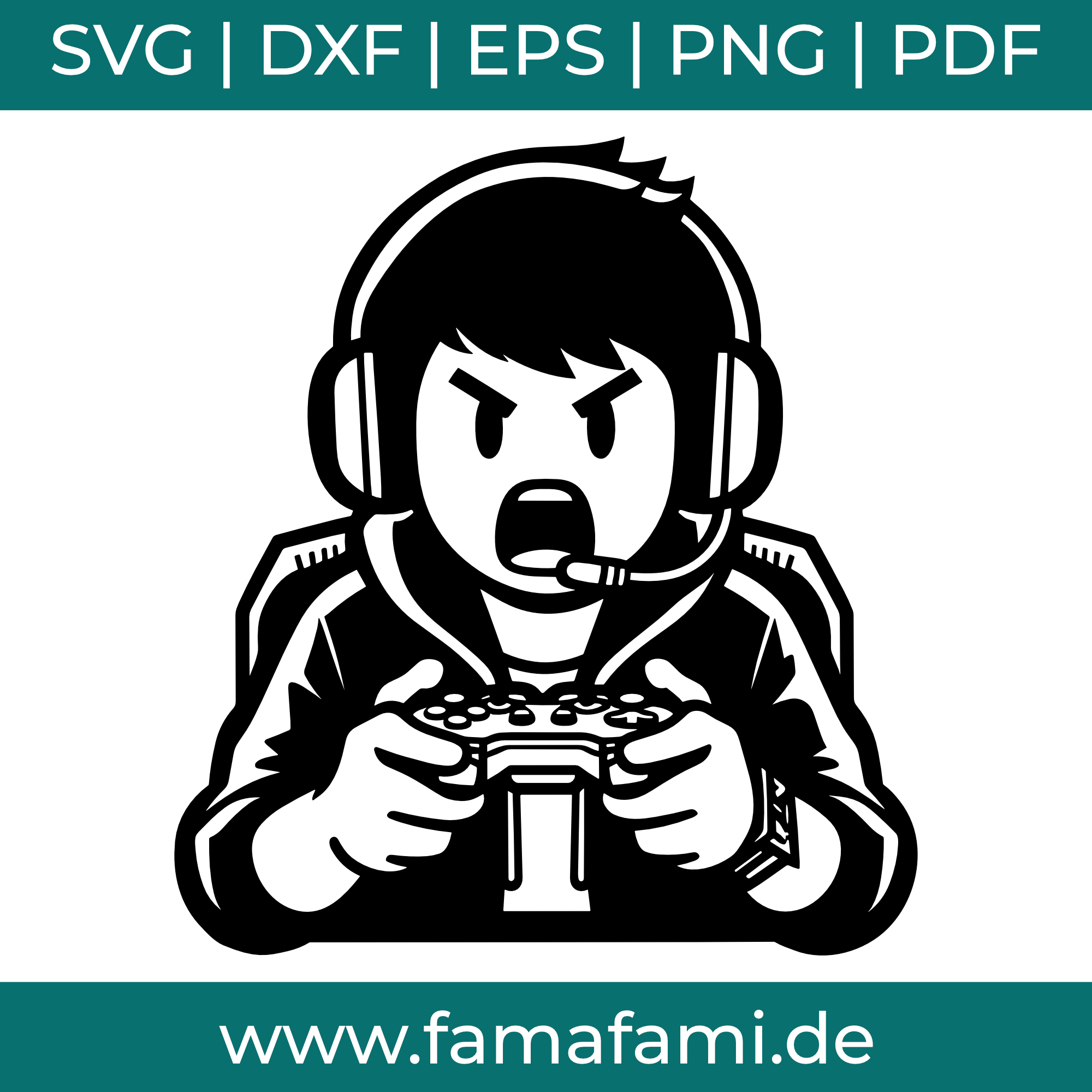 Gamer #3 – SVG | DXF | EPS | PNG | PDF
