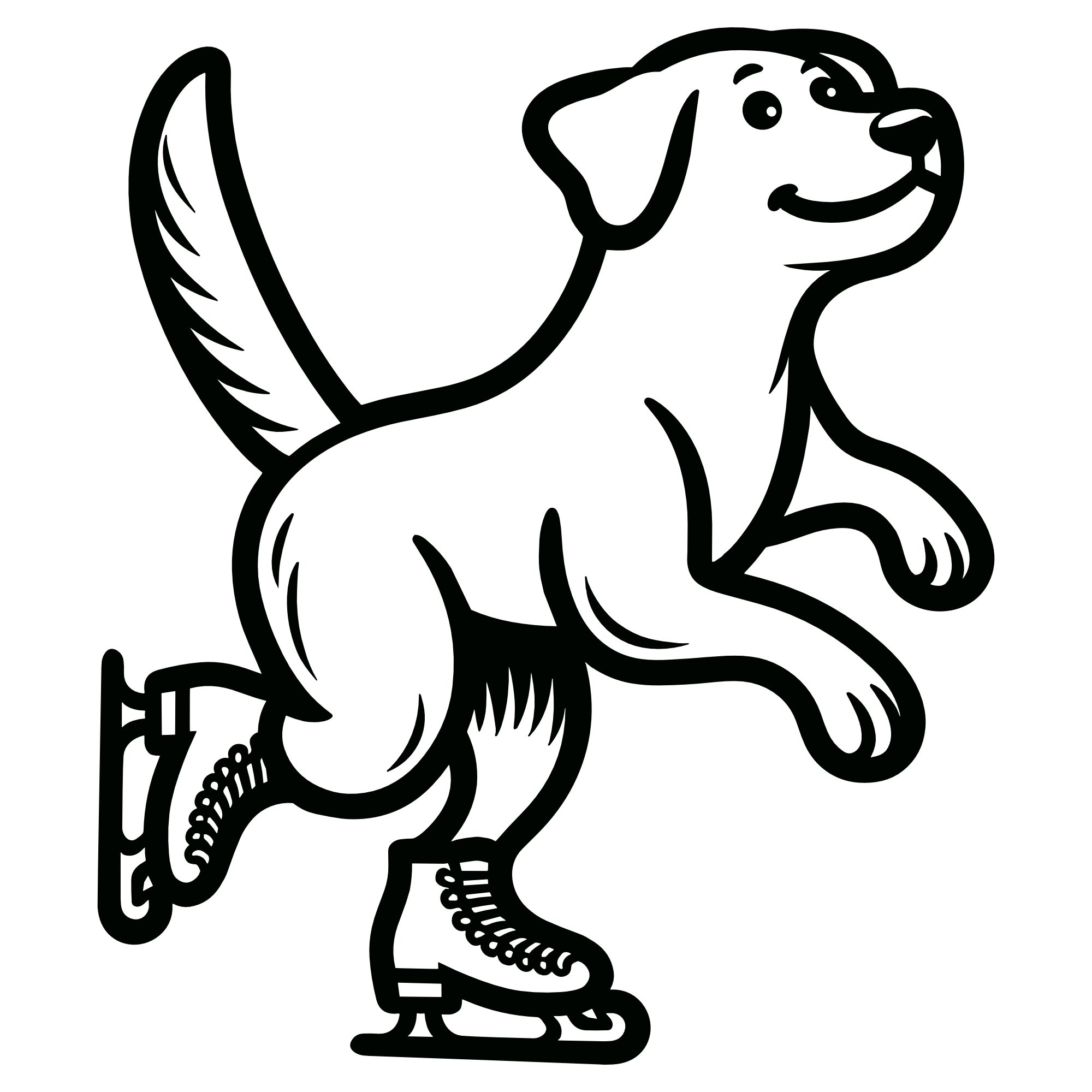 Hund Eislaufen – SVG | DXF | EPS | PNG | PDF