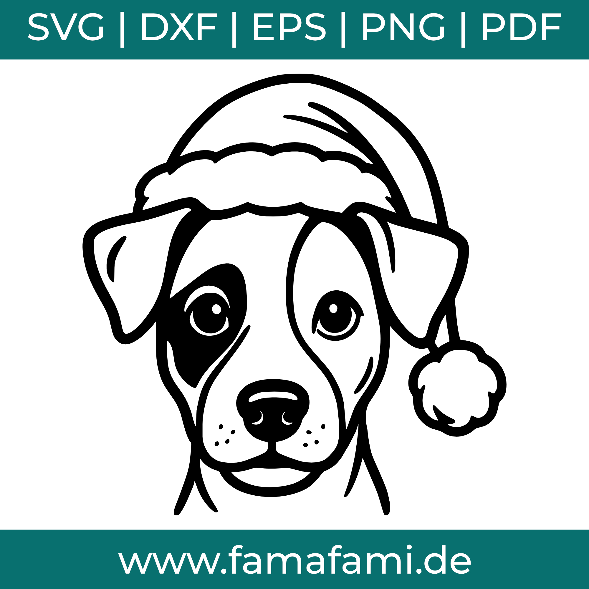 Jack Russel Weihnachtsmütze – SVG | DXF | EPS | PNG | PDF