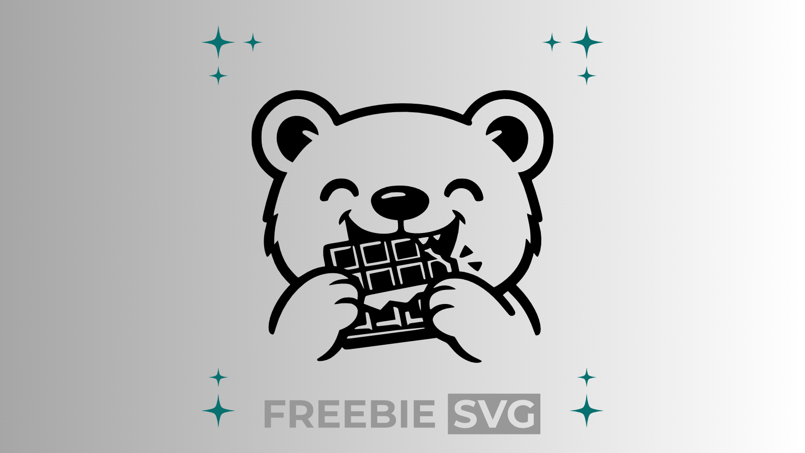 Bär Schokolade | Laser- & Plotterdatei | Kostenlose SVG-Datei