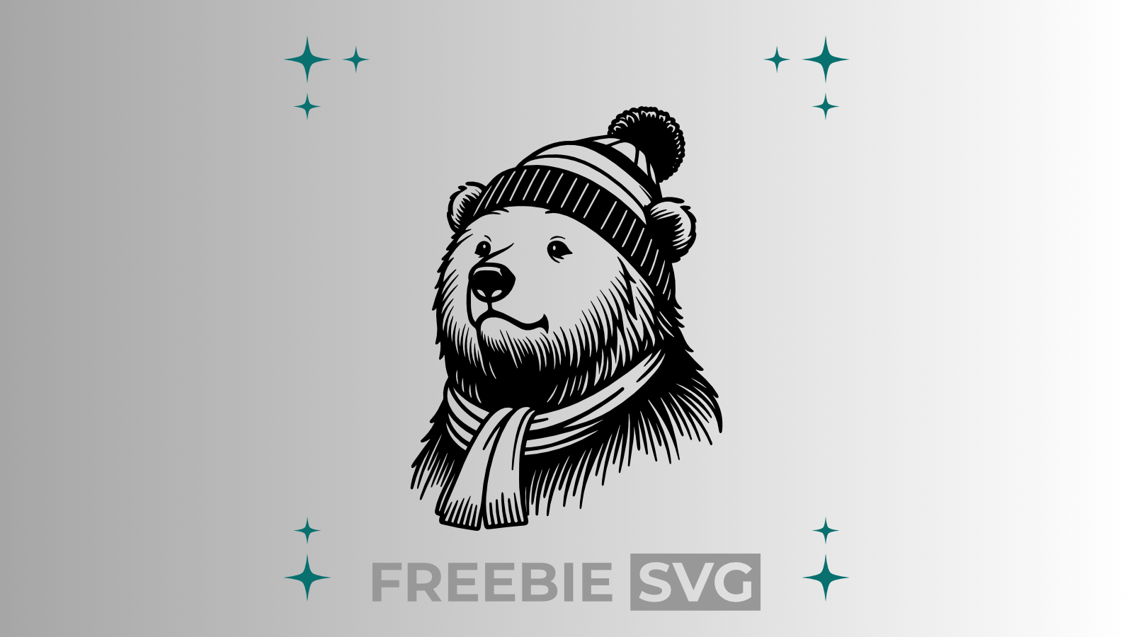 Eisbär Bommelmütze | Laser- & Plotterdatei | Kostenlose SVG-Datei