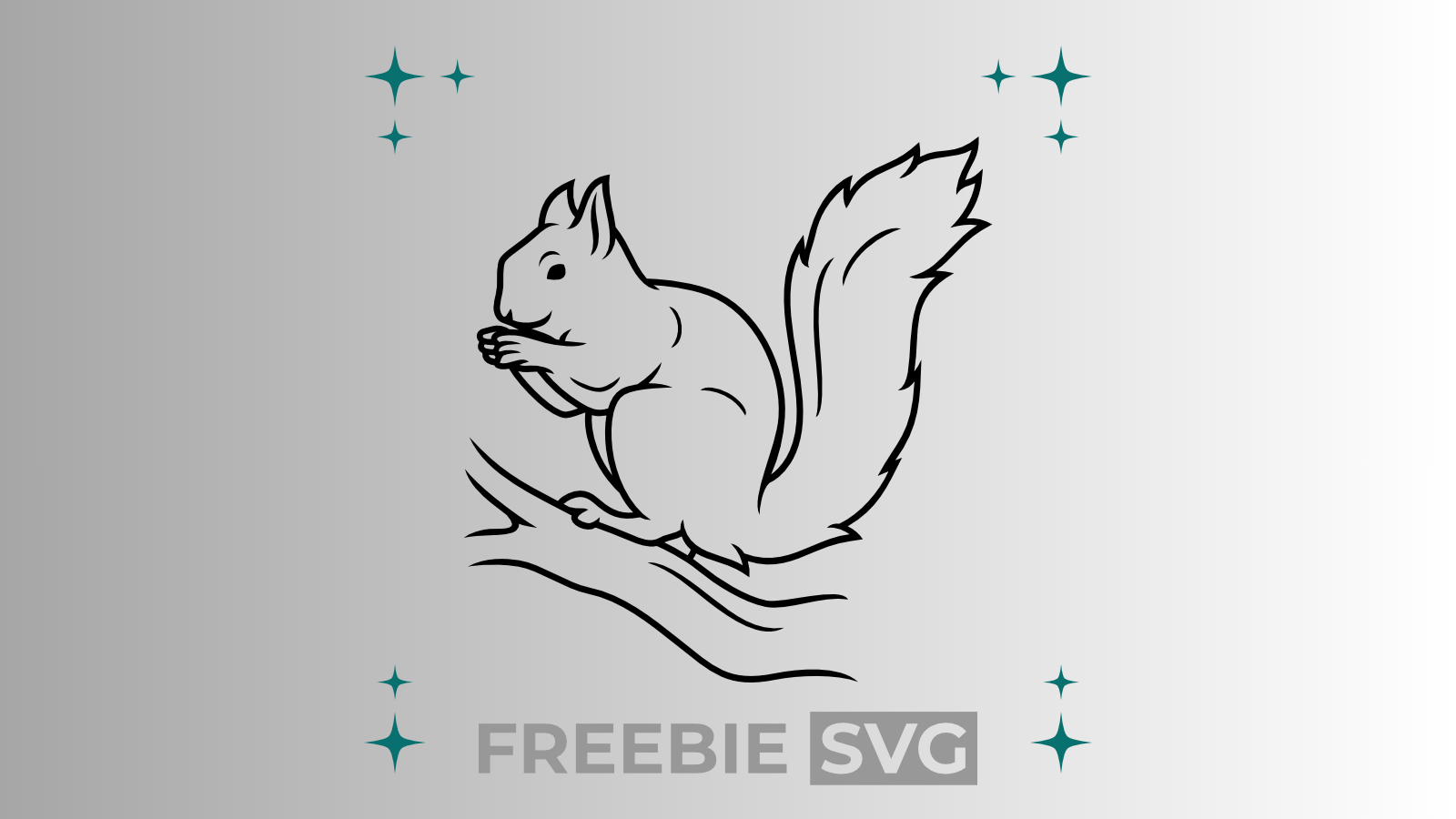 Eichhörnchen #2 | Laser- & Plotterdatei | Kostenlose SVG-Datei