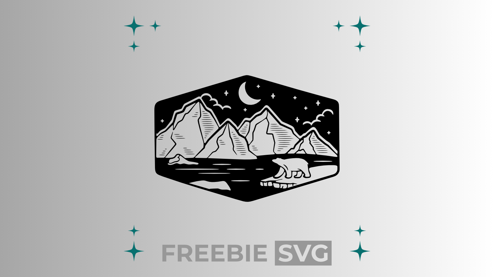 Eisbär | Laser- & Plotterdatei | Kostenlose SVG-Datei