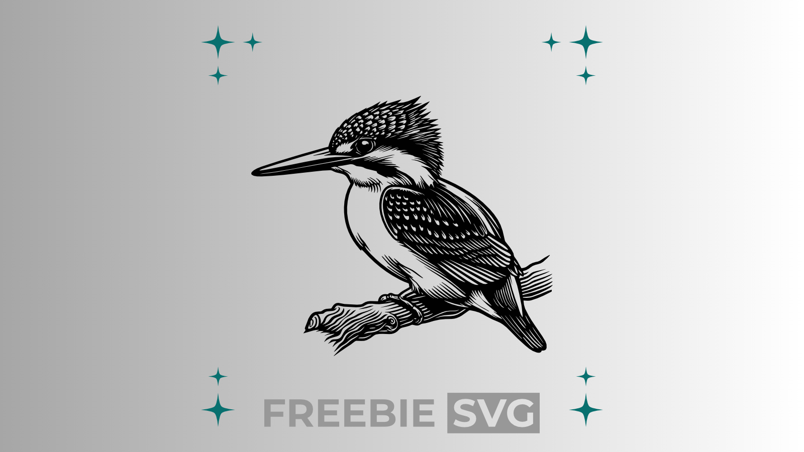 Eisvogel #3 | Laser- & Plotterdatei | Kostenlose SVG-Datei