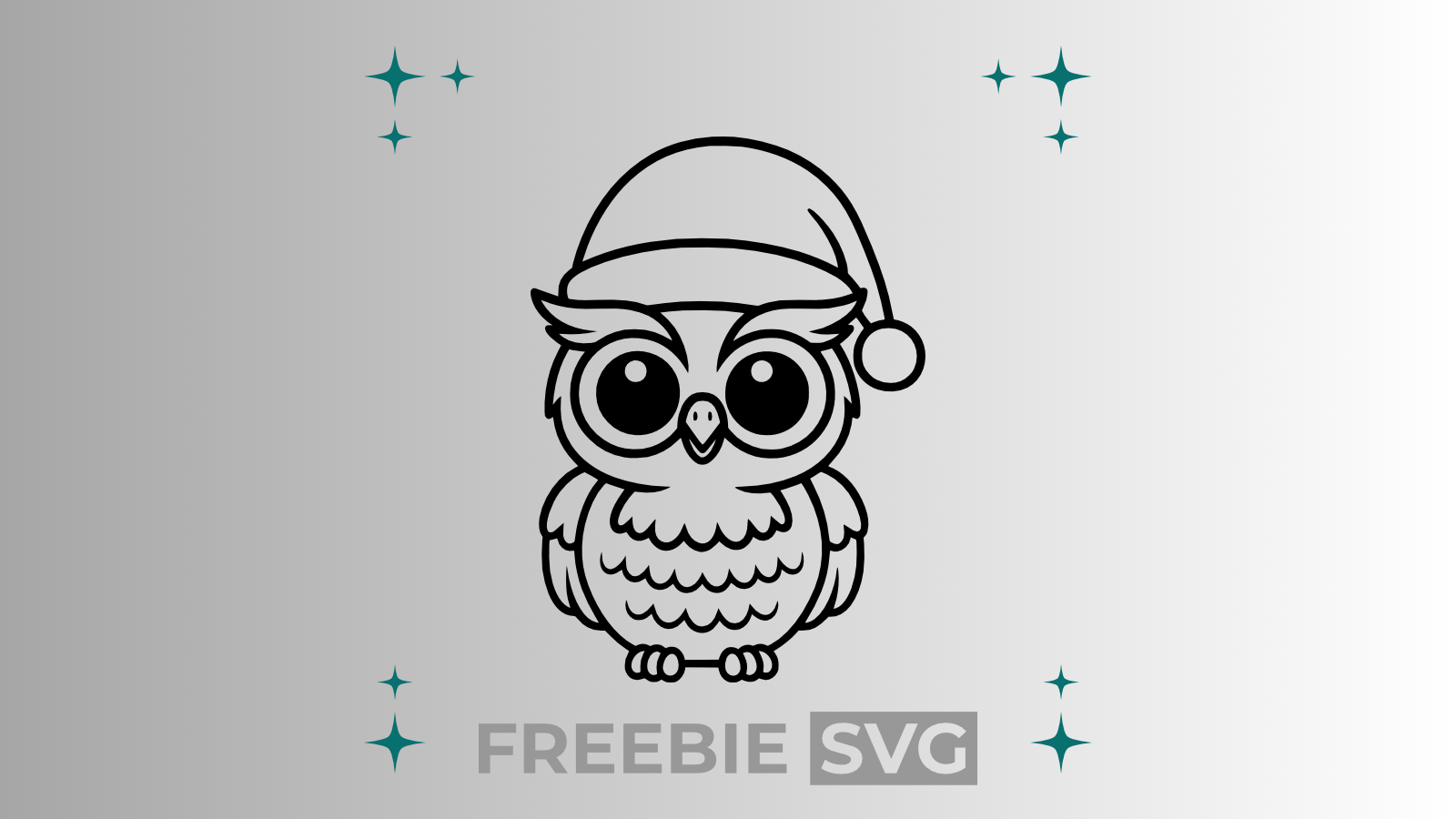 Eule Weihnachtsmütze | Laser- & Plotterdatei | Kostenlose SVG-Datei