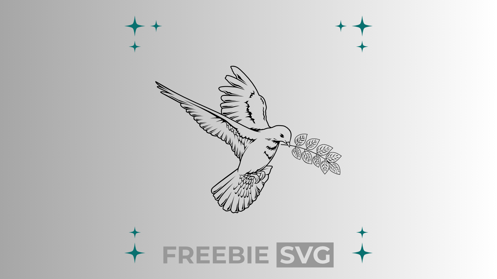 Friedenstaube | Laser- & Plotterdatei | Kostenlose SVG-Datei