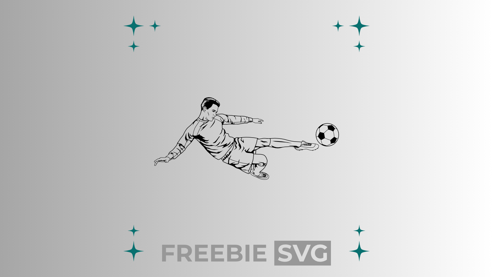 Fußballspieler | Laser- & Plotterdatei | Kostenlose SVG-Datei