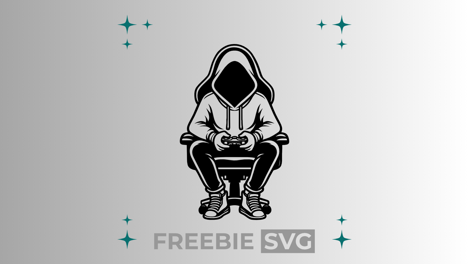 Gamer | Laser- & Plotterdatei | Kostenlose SVG-Datei