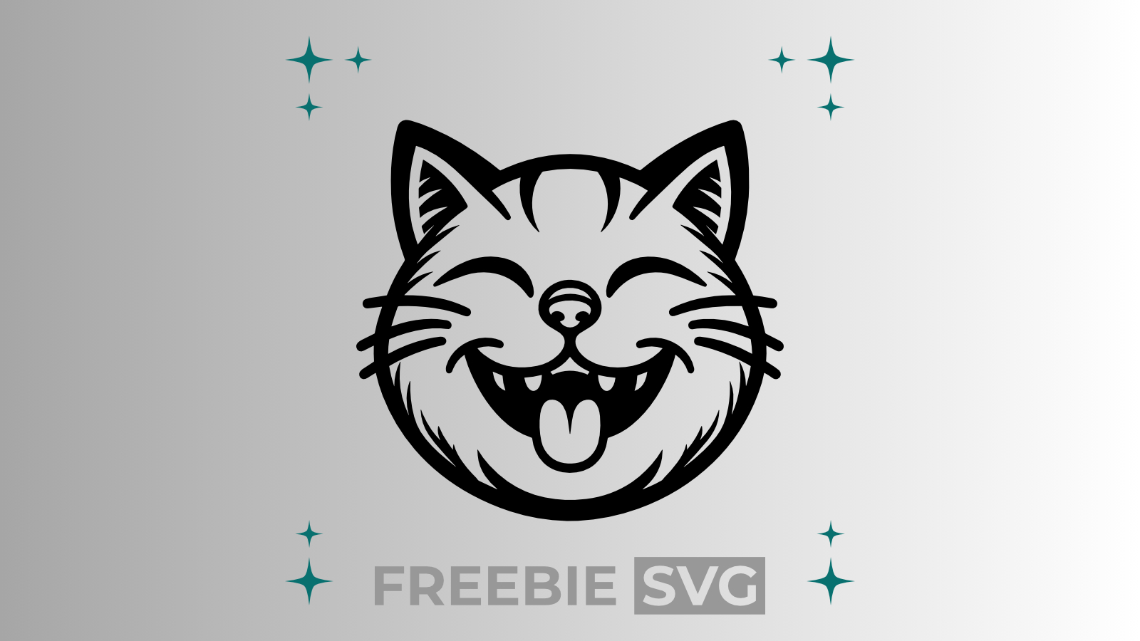 Grinsekatze | Laser- & Plotterdatei | Kostenlose SVG-Datei