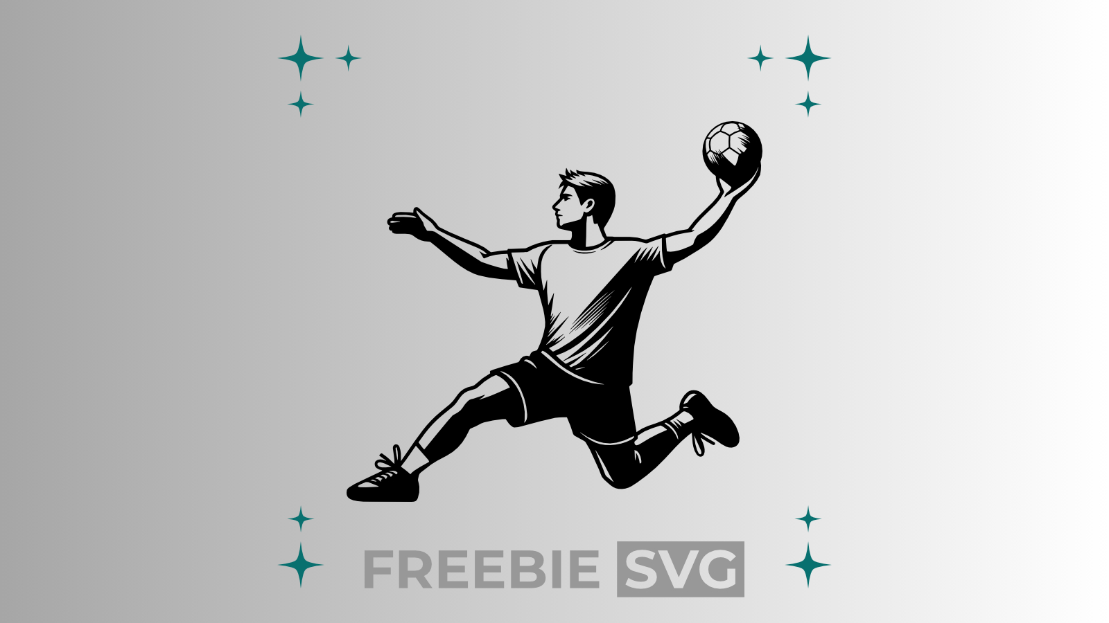 Handballspieler | Laser- & Plotterdatei | Kostenlose SVG-Datei