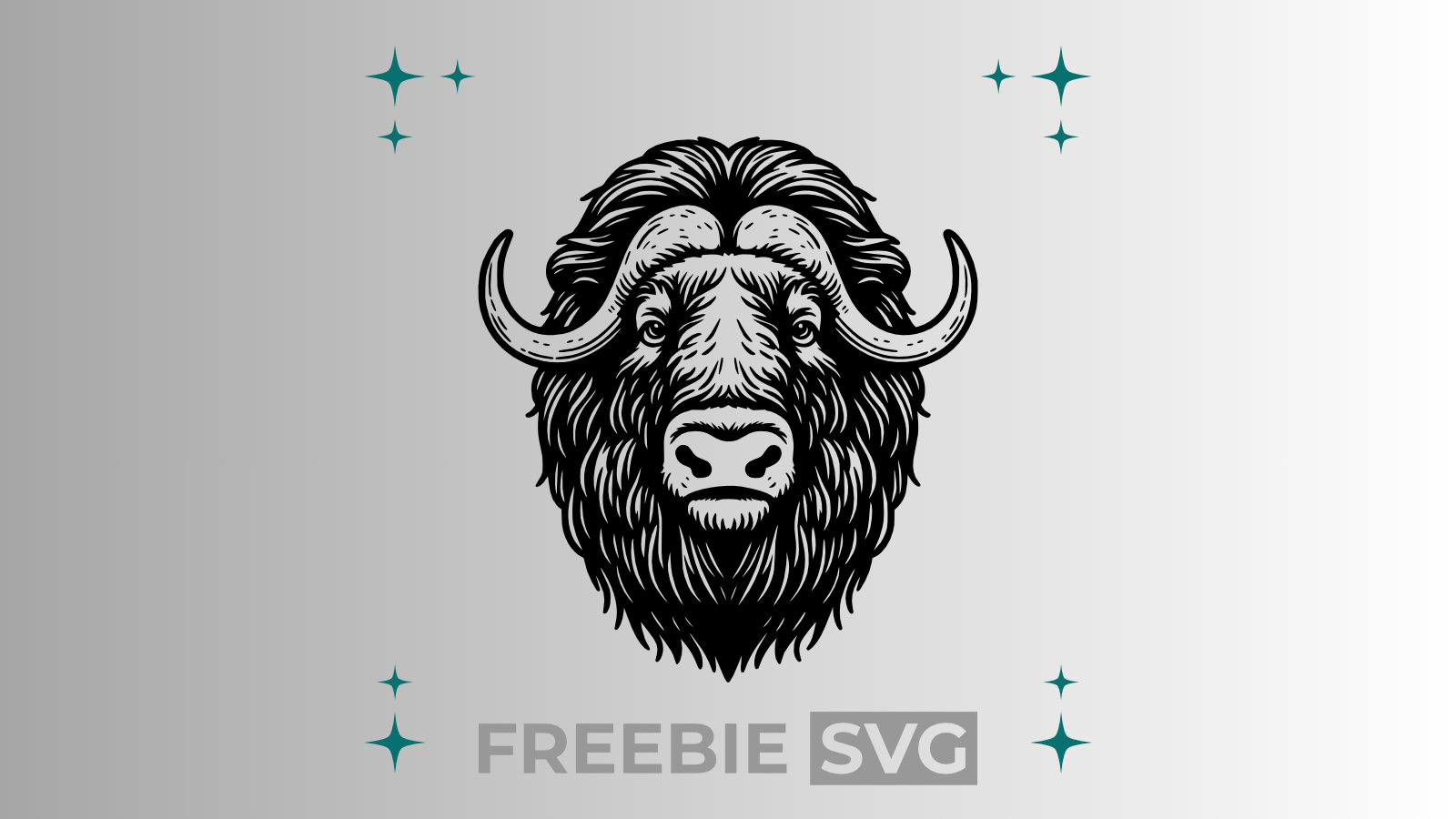 Moschusochse | Laser- & Plotterdatei | Kostenlose SVG-Datei