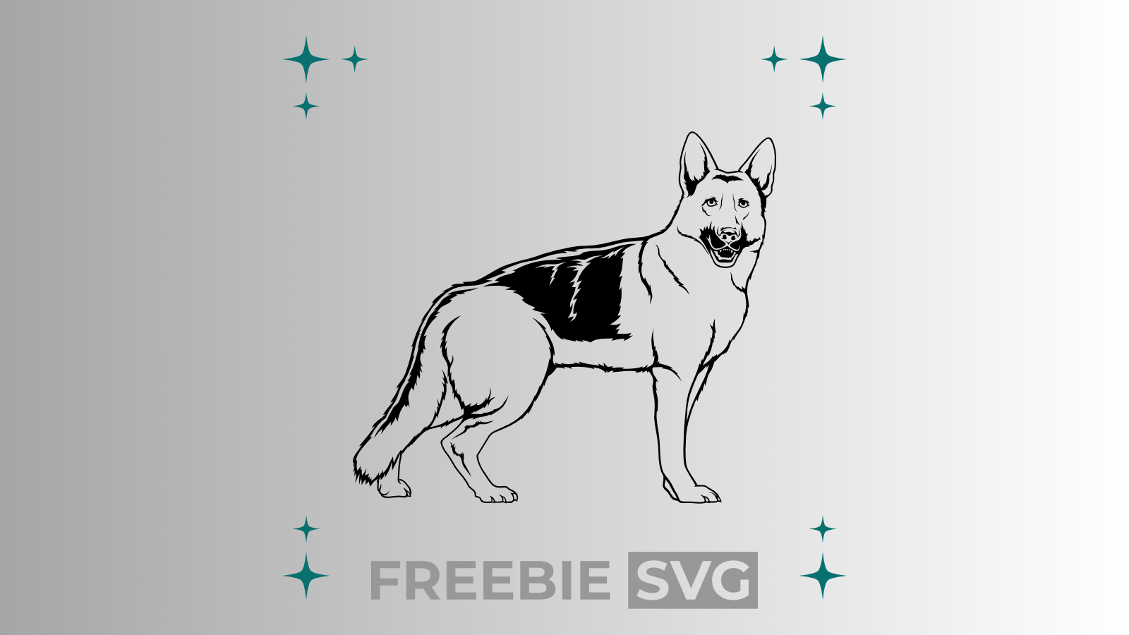 Schäferhund #2 | Laser- & Plotterdatei | Kostenlose SVG-Datei