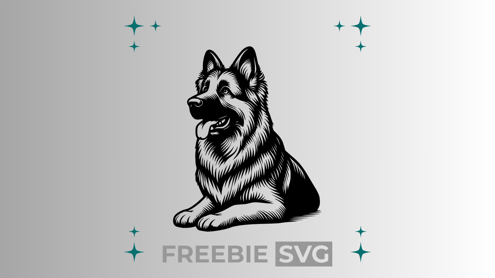 Schäferhund #5 | Laser- & Plotterdatei | Kostenlose SVG-Datei