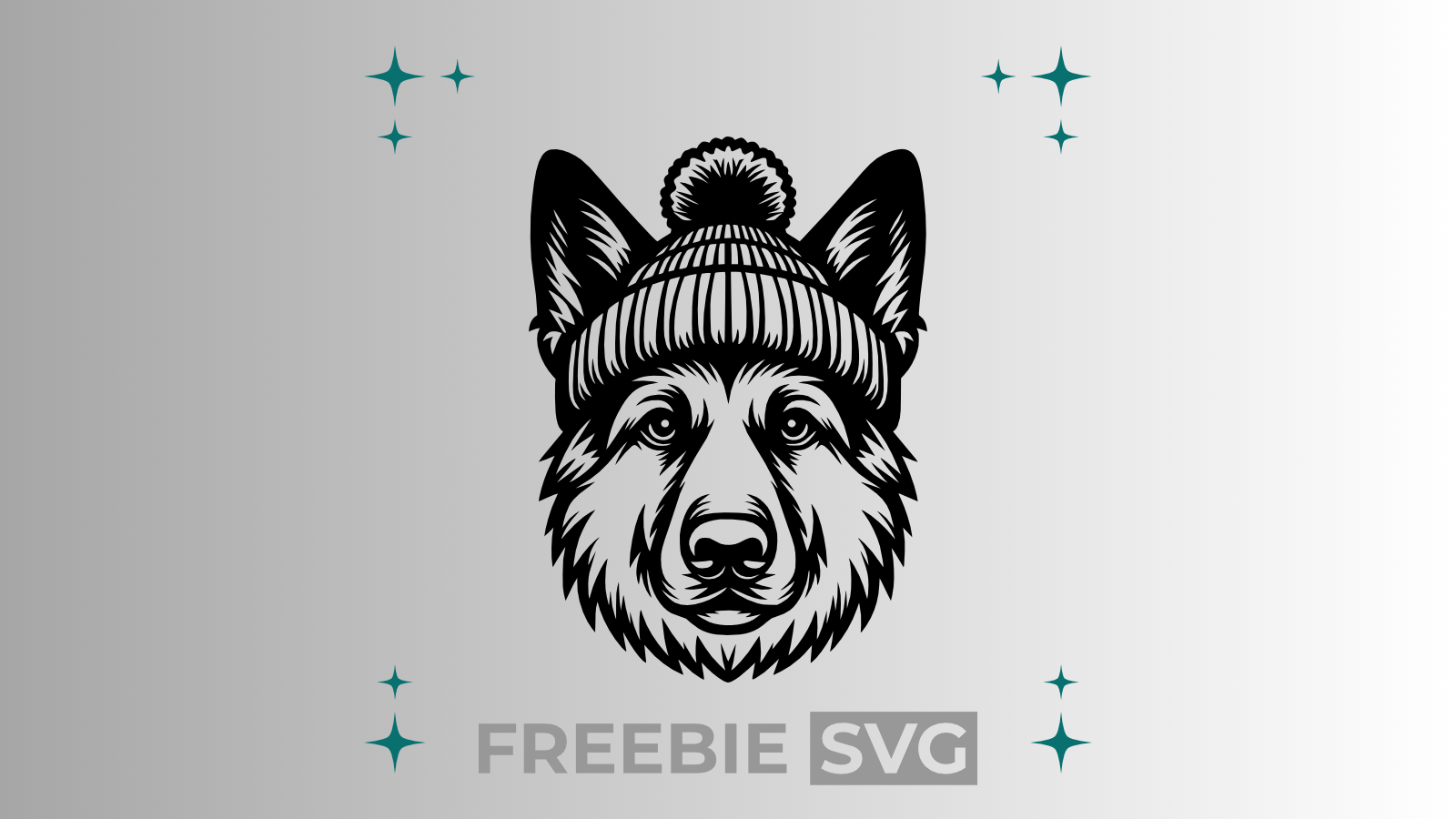 Schäferhund Bommelmütze #2 | Laser- & Plotterdatei | Kostenlose SVG-Datei