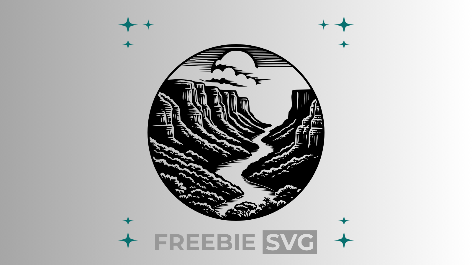 Südafrika Blyde River Canyon #2 | Laser- & Plotterdatei | Kostenlose SVG-Datei