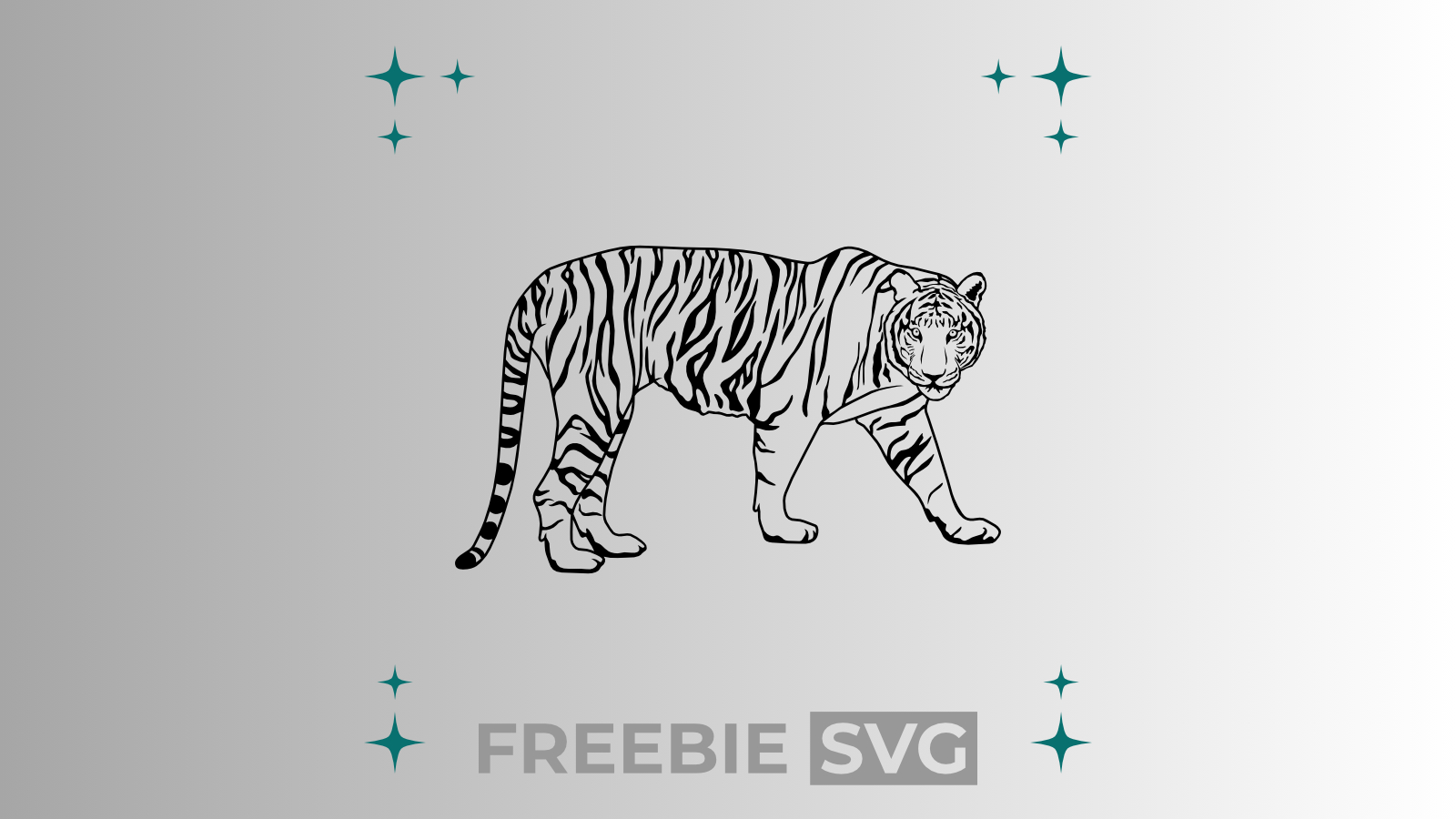 Tiger | Laser- & Plotterdatei | Kostenlose SVG-Datei