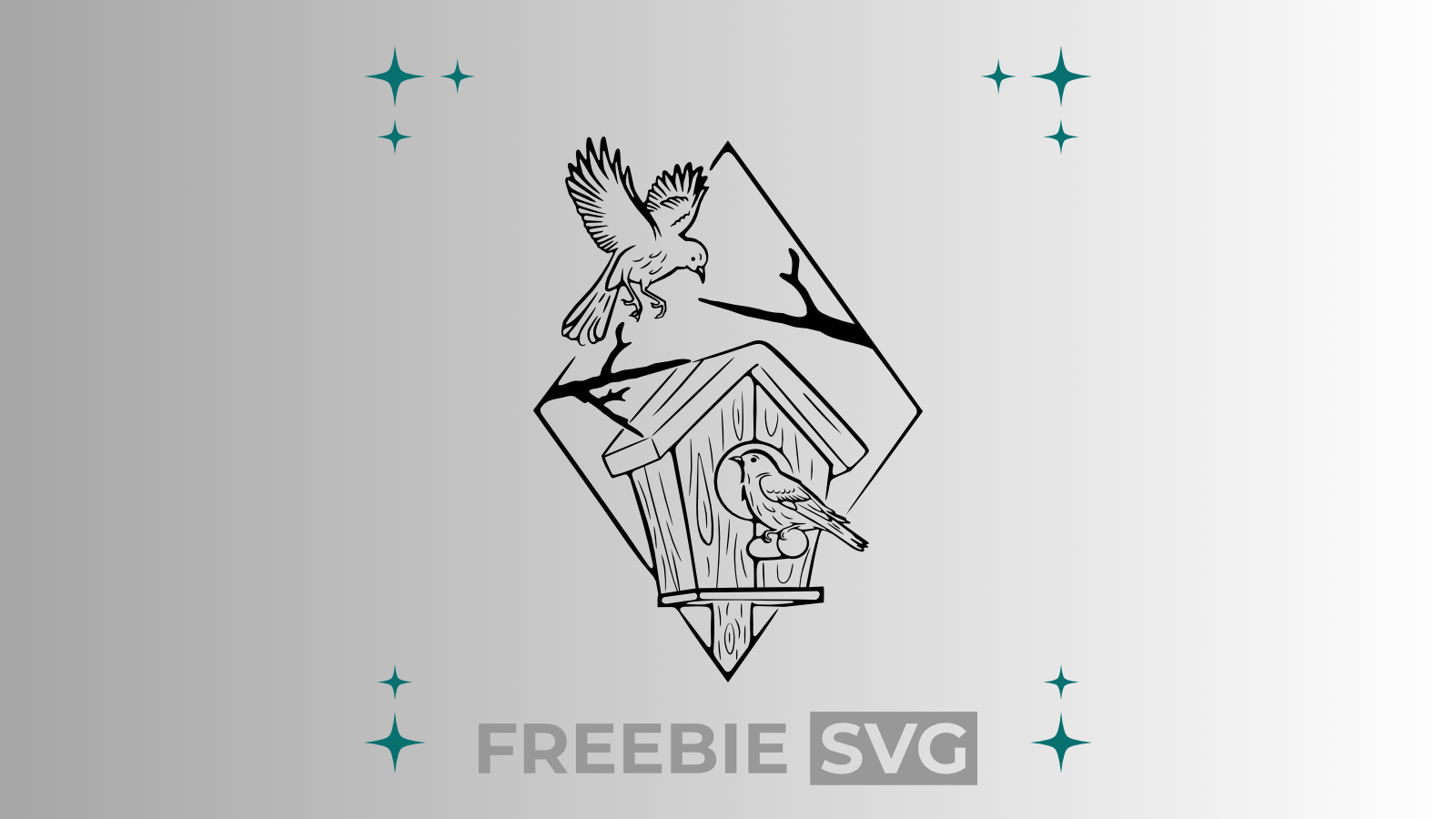 Vogelhaus | Laser- & Plotterdatei | Kostenlose SVG-Datei